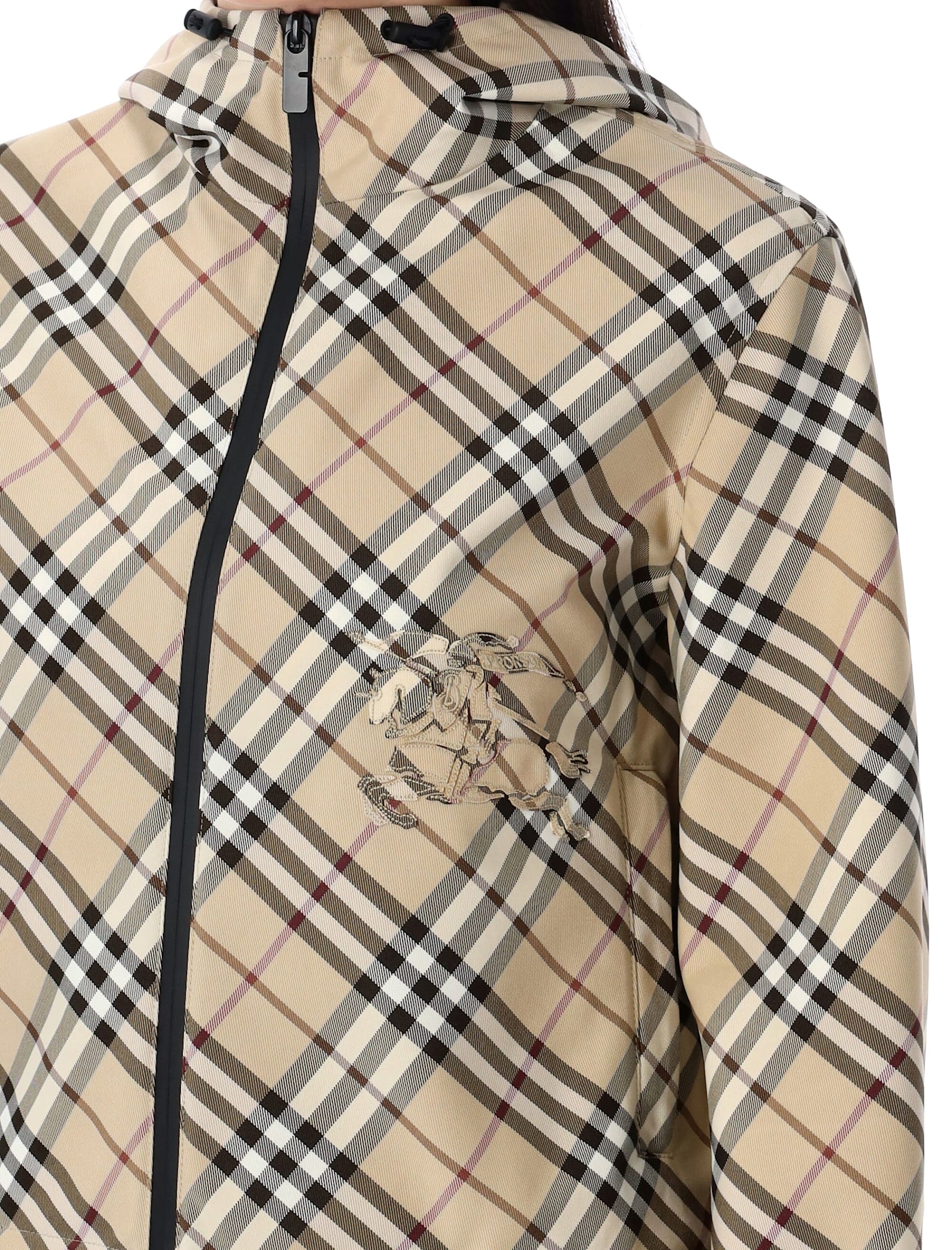 Burberry Archivio Check Waterproof Jacket In Alabaster Ip Check