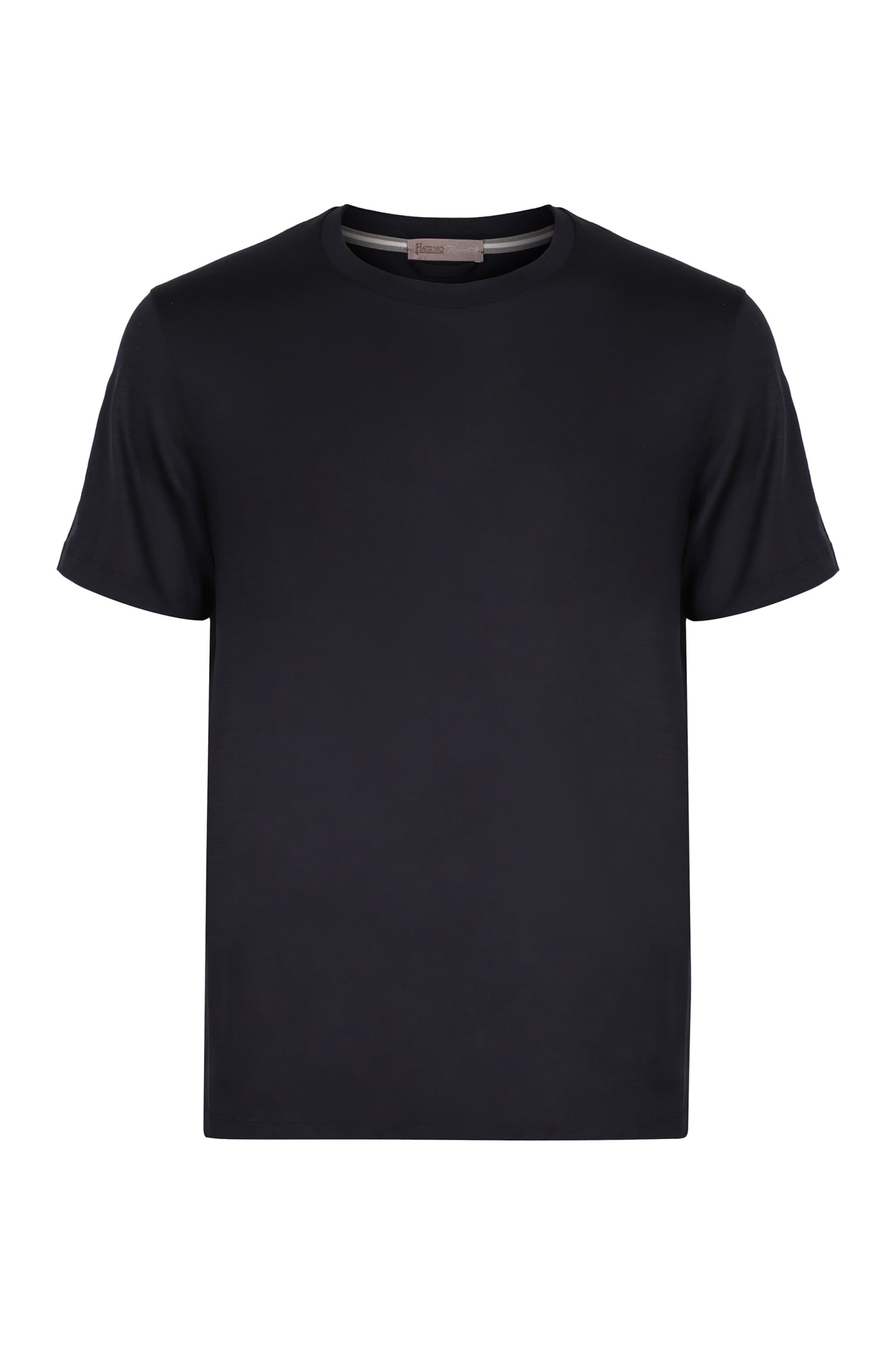 Shop Herno Wool T-shirt In Blu