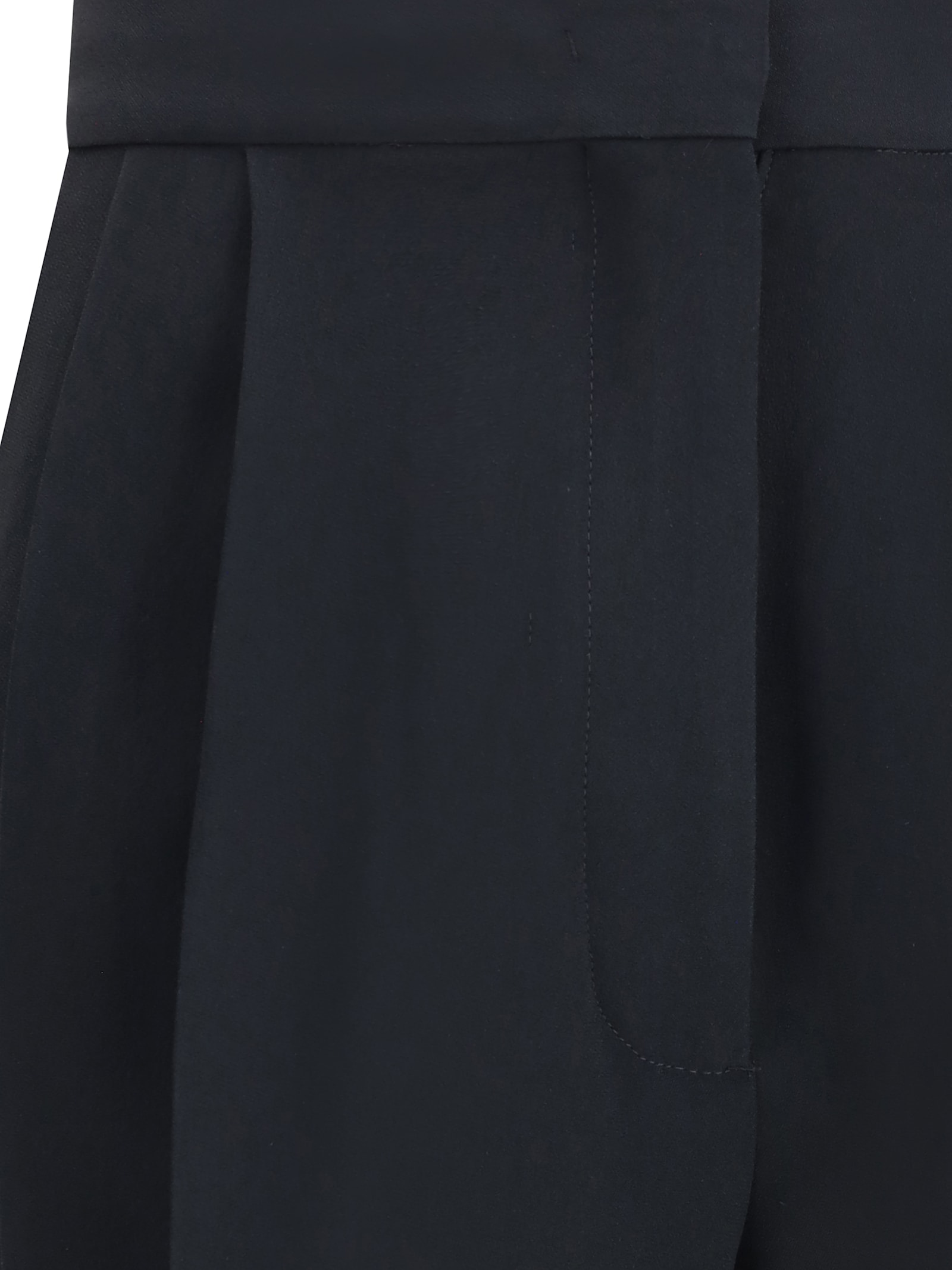 Fabiana Filippi Pleated Detail Track Pants In Black