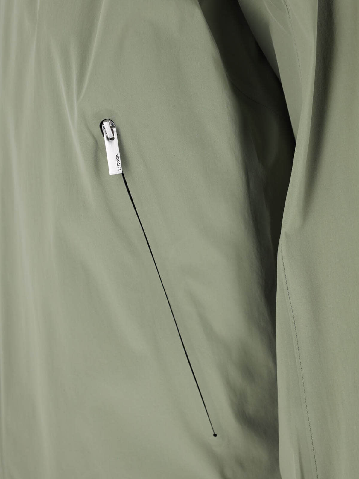Moncler Relaxed Fit Jacket Elastic Cuffs In Green