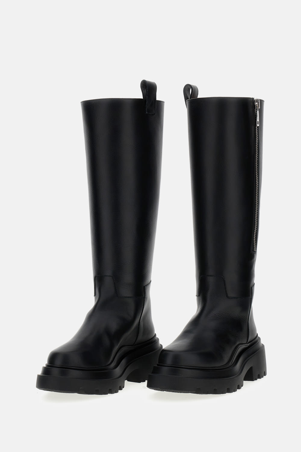 Plan C Knee-high Zip Boots In Multi