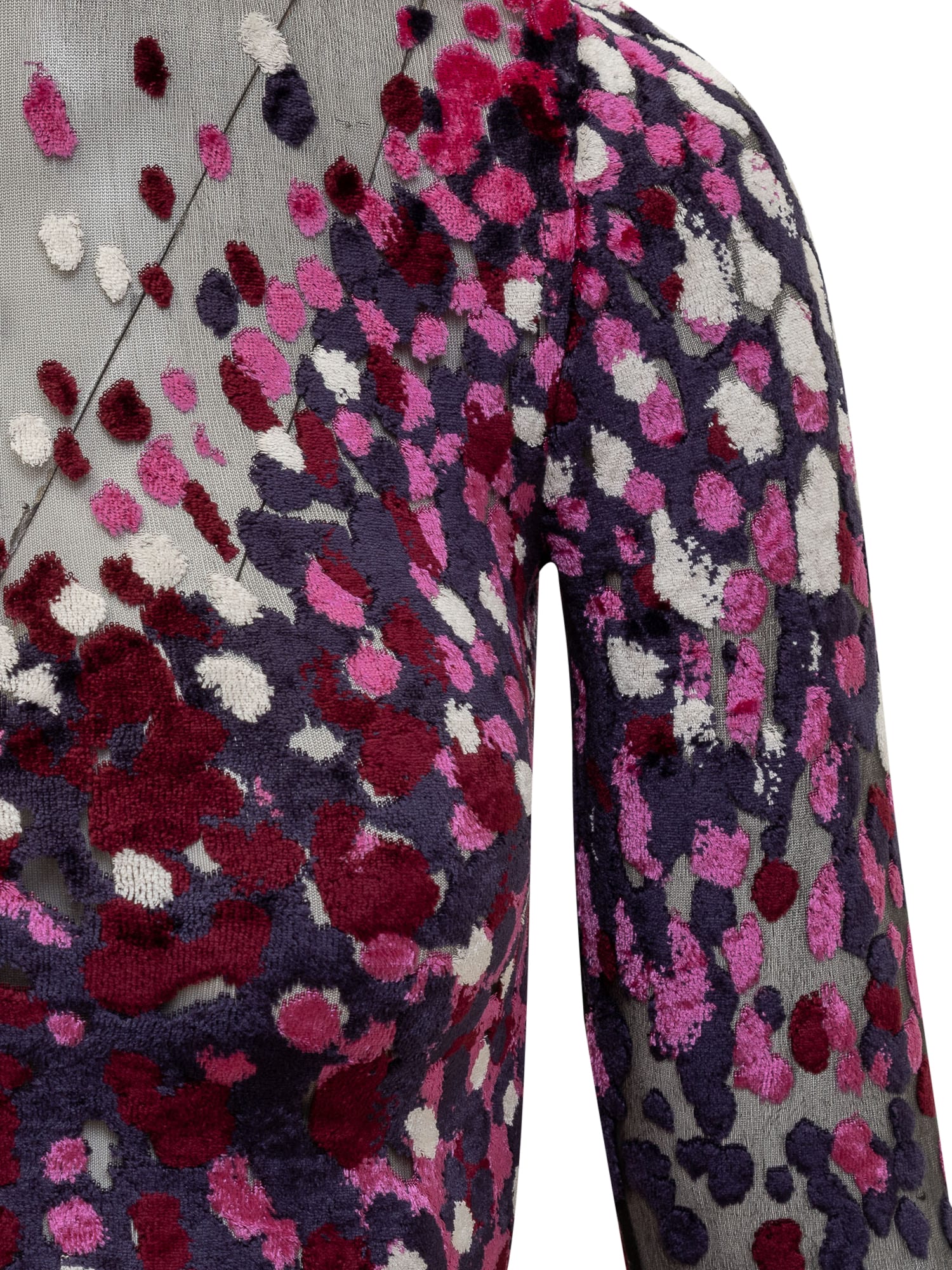 Shop Lanvin Édouard Vuillard Pois Top In Fuchsia/japanese Ink