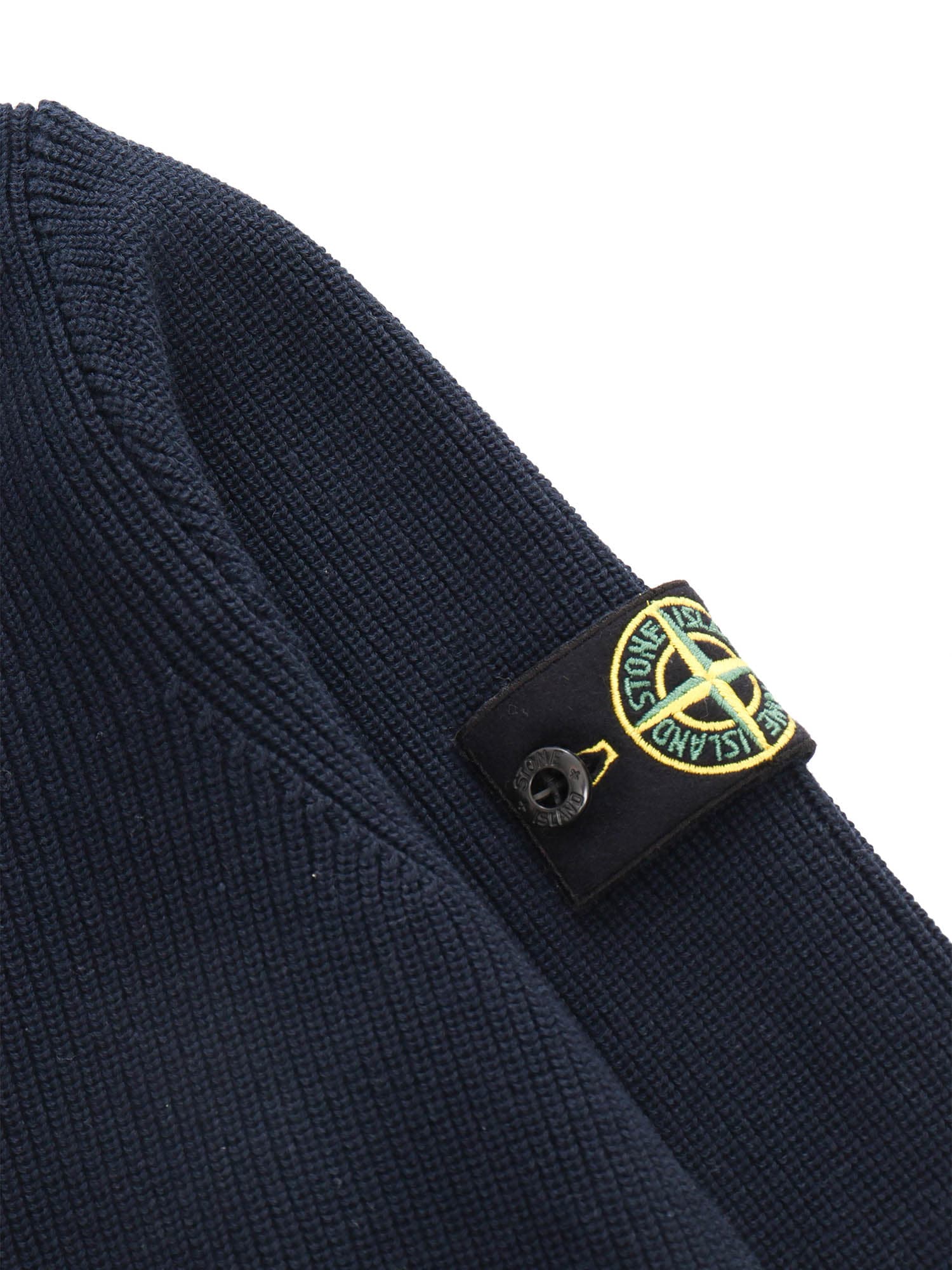Shop Stone Island Junior Black Sweater With Logo In Blue