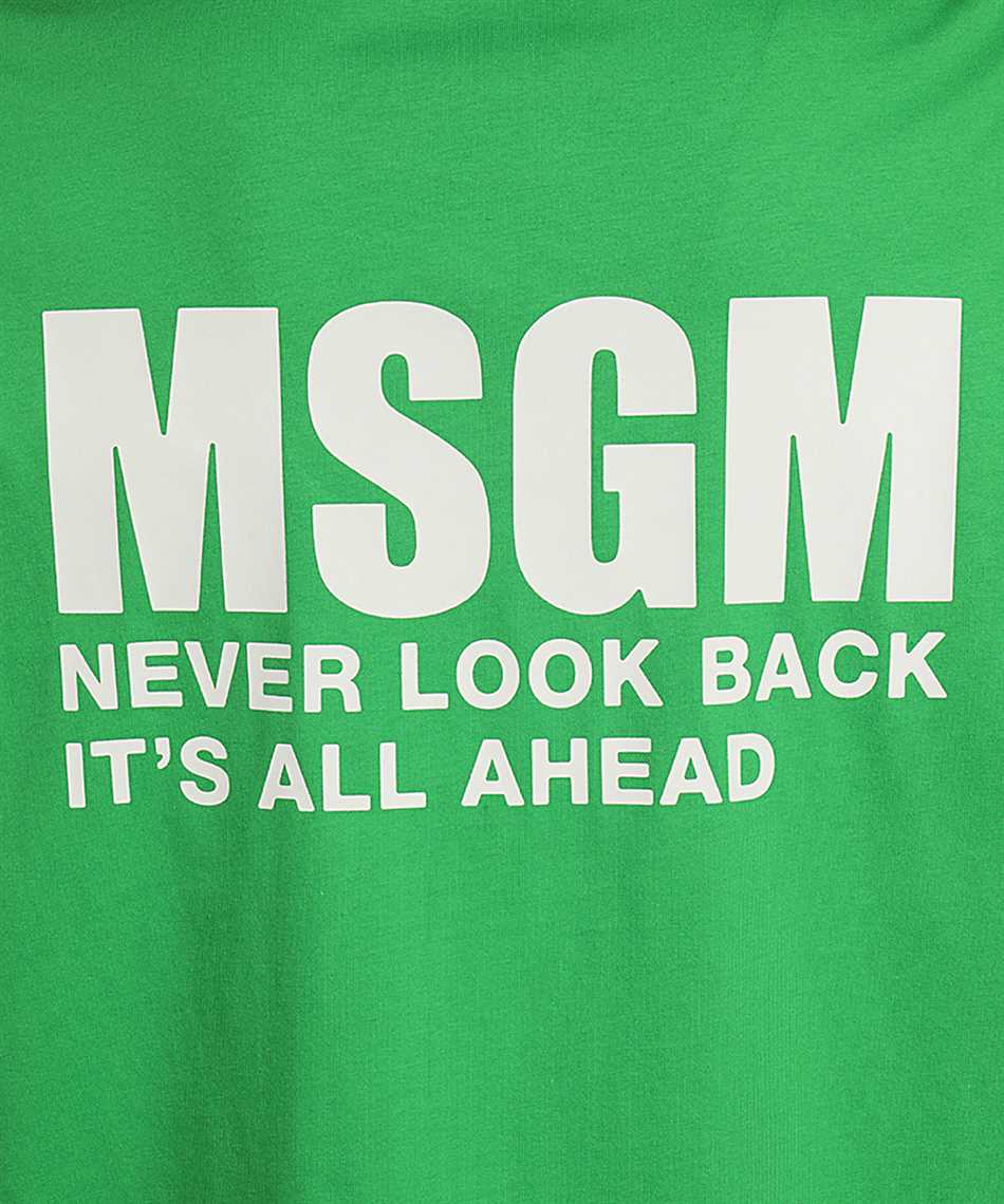 Msgm Logo-print Cotton T-shirt In Green