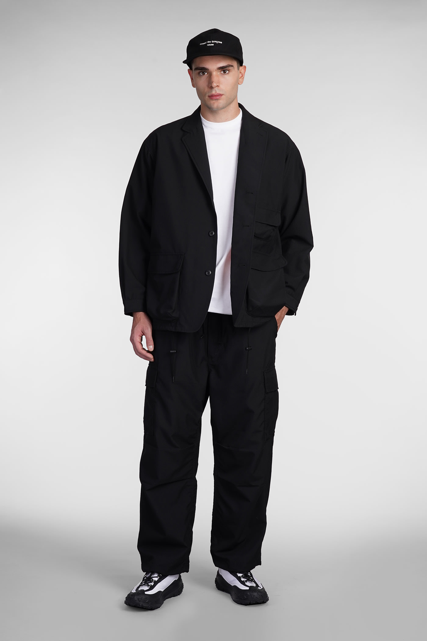 Shop Comme Des Garçons Homme Deux Blazer In Black Polyester