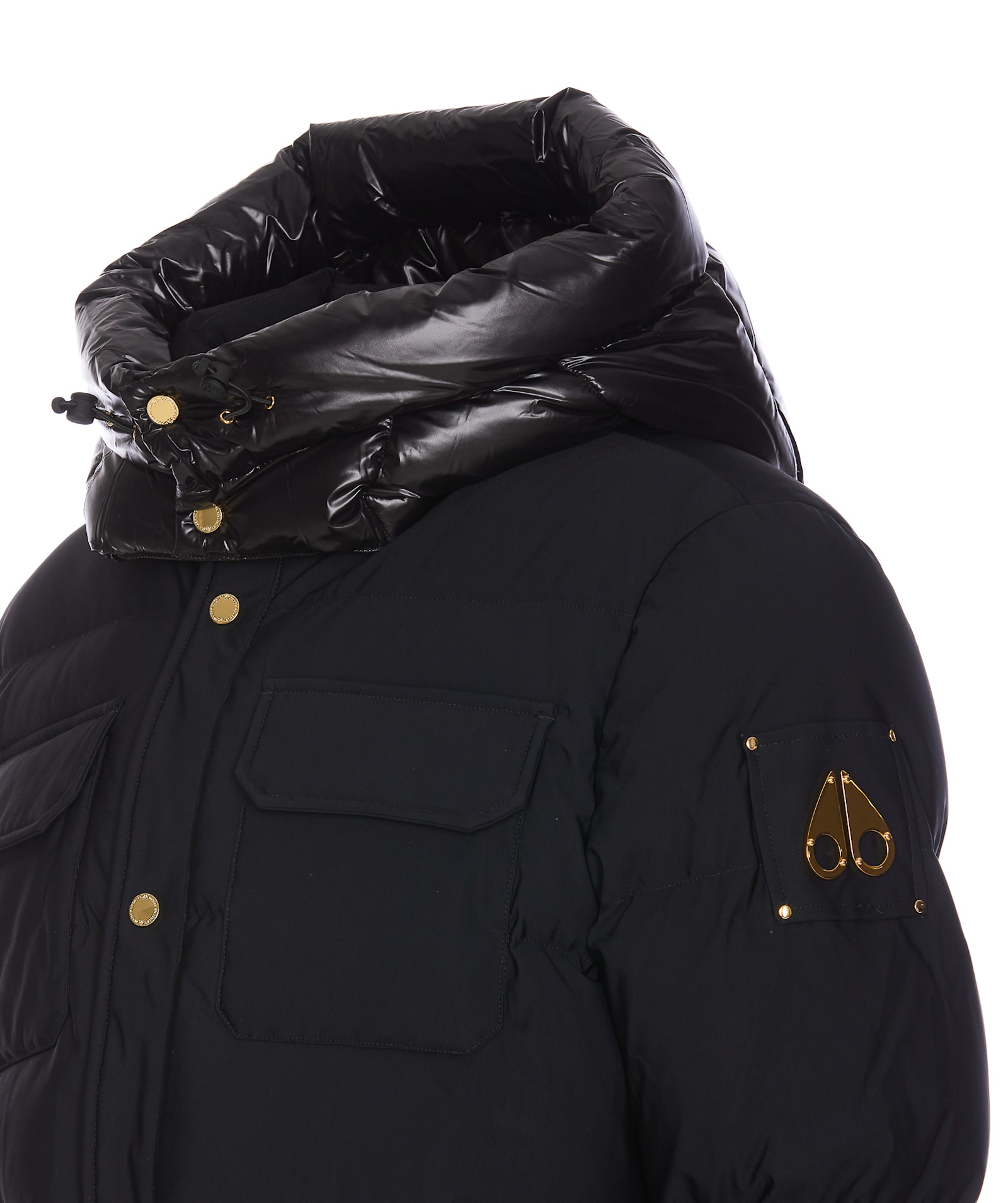 Moose Knuckles Suthep Gold Jacket In Black