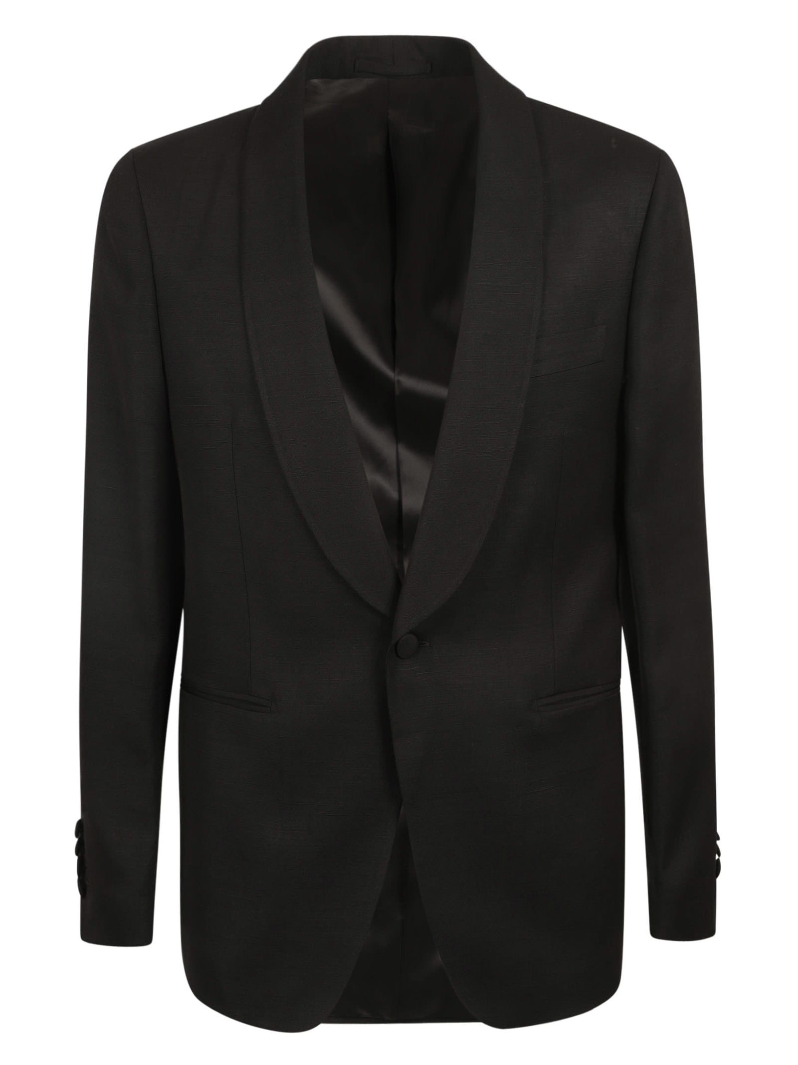 Shop Lardini Single-button Plain Blazer In Black