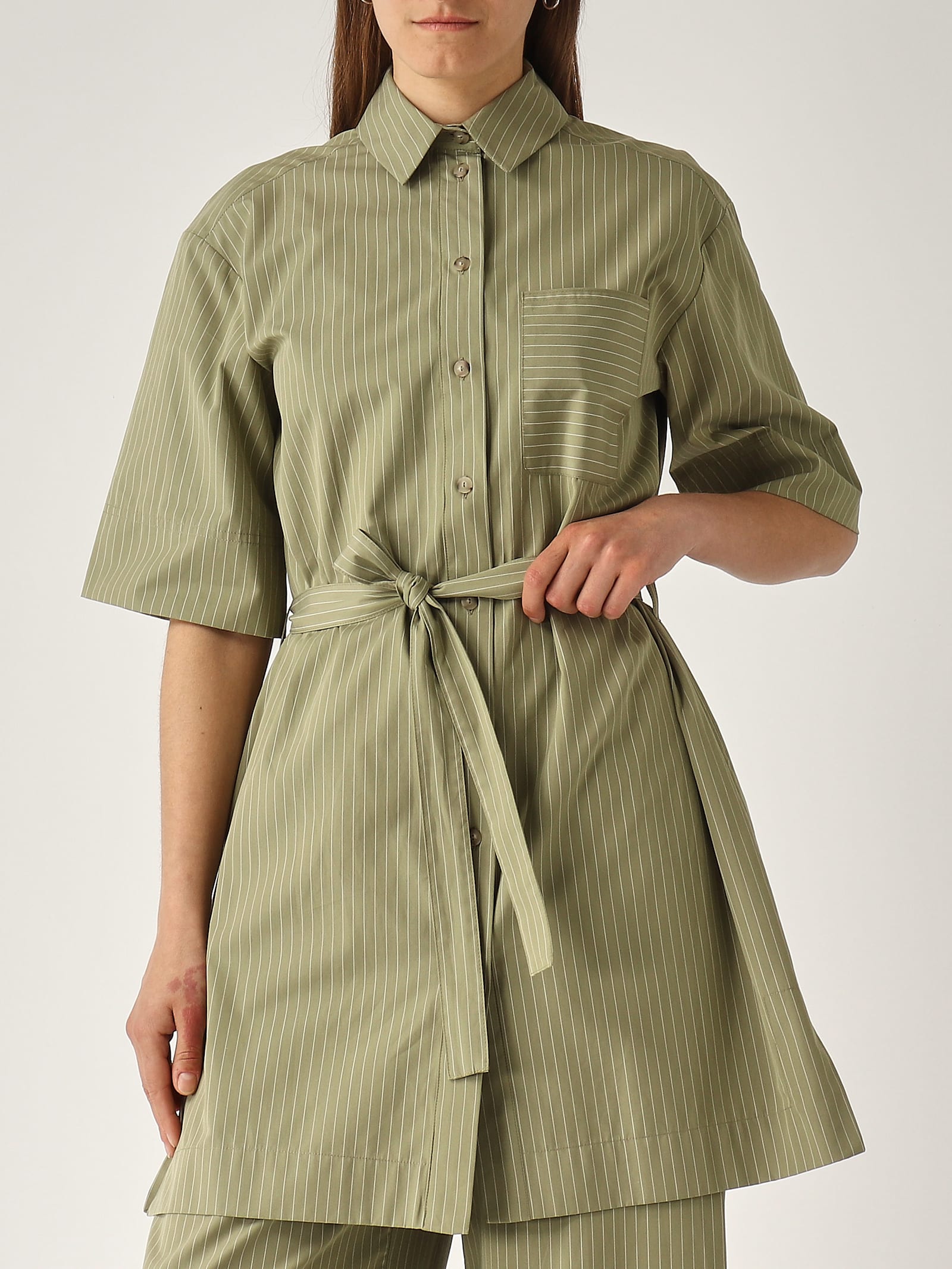 Max Mara Sospiro Blouse In Green
