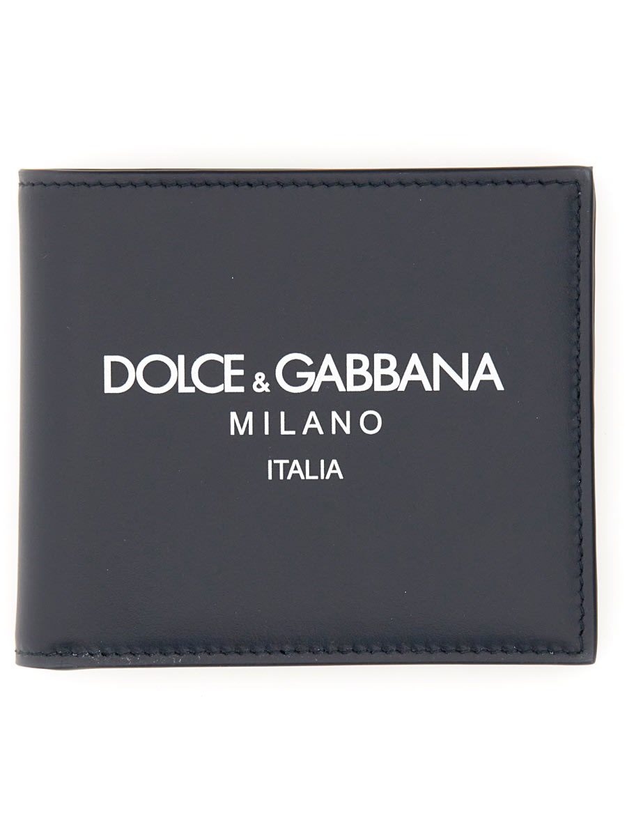 Shop Dolce & Gabbana Bifold Wallet In Blue
