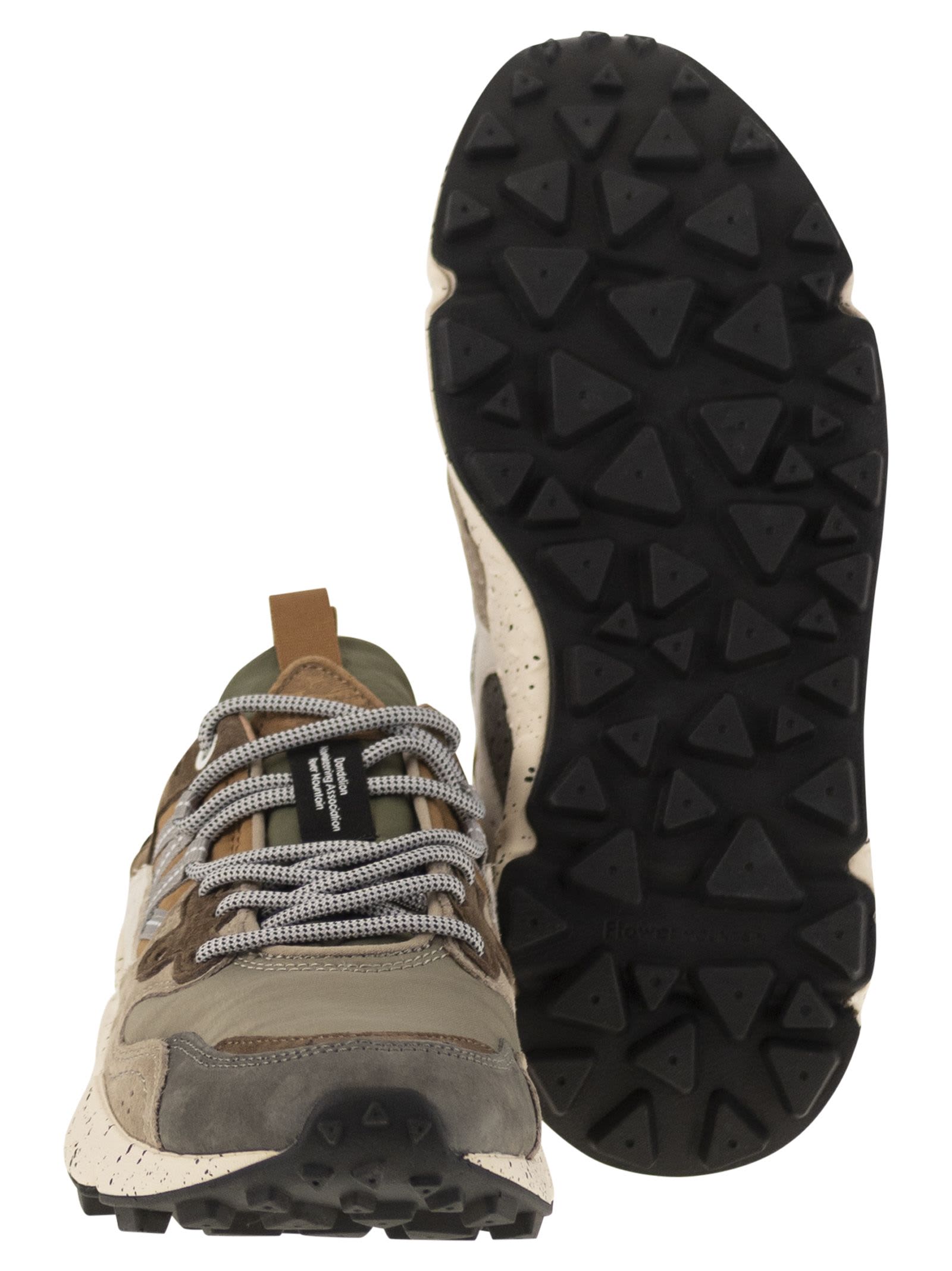 Flower Mountain Yamano 3 Multicolor Sneakers In Grey/black