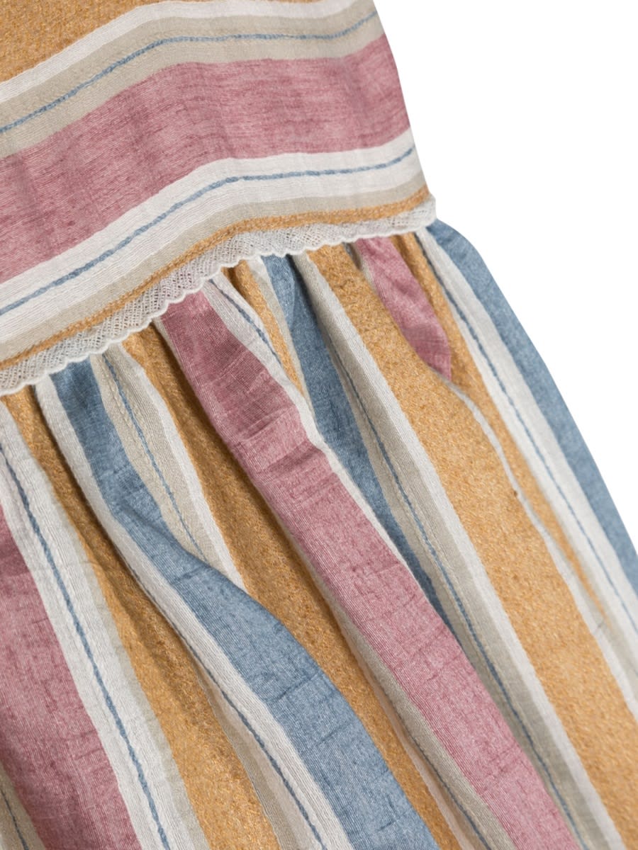 IL GUFO STRIPED SLEEVELESS DRESS