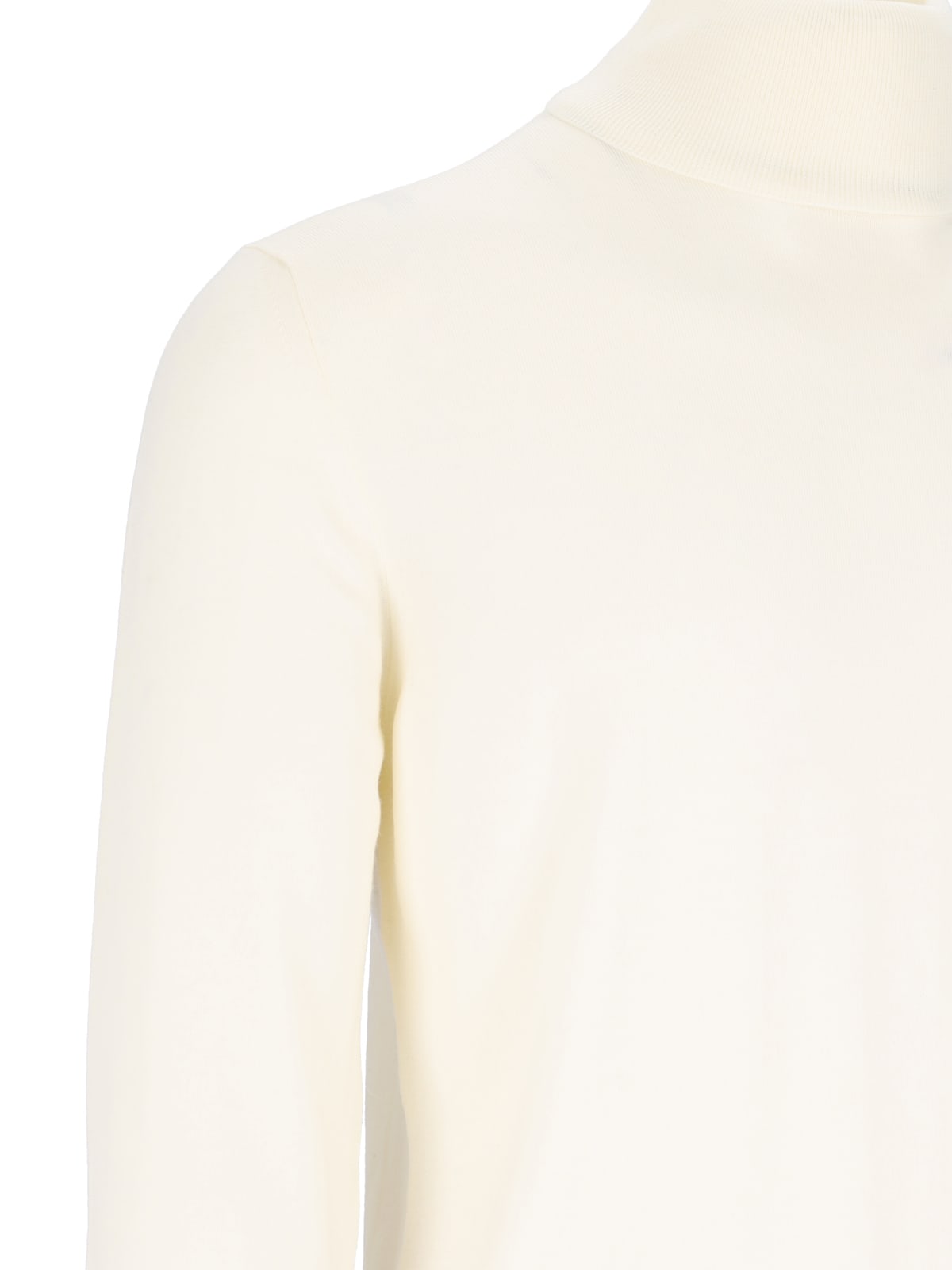 Shop Zanone Classic Turtleneck In Crema