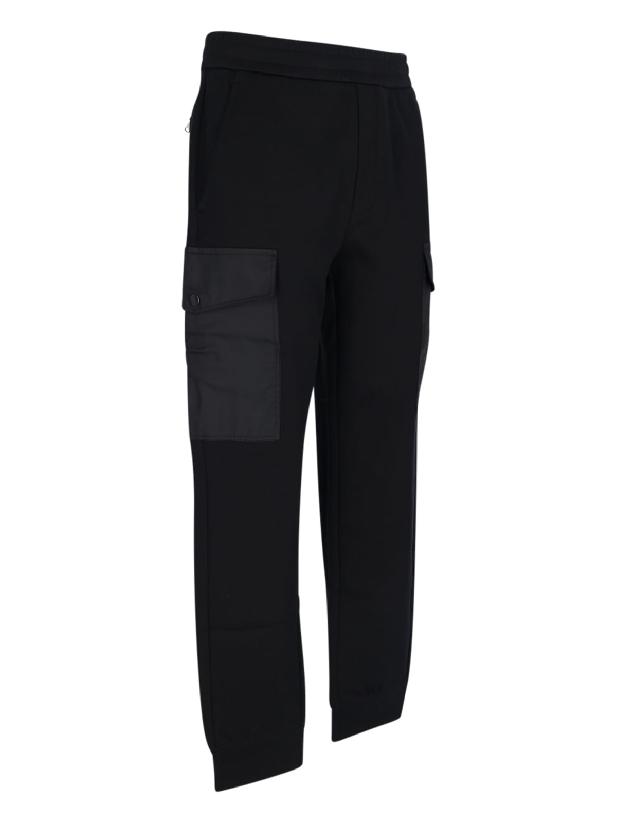 Prada Straight Trousers With Back And Cargo Pockets In Black