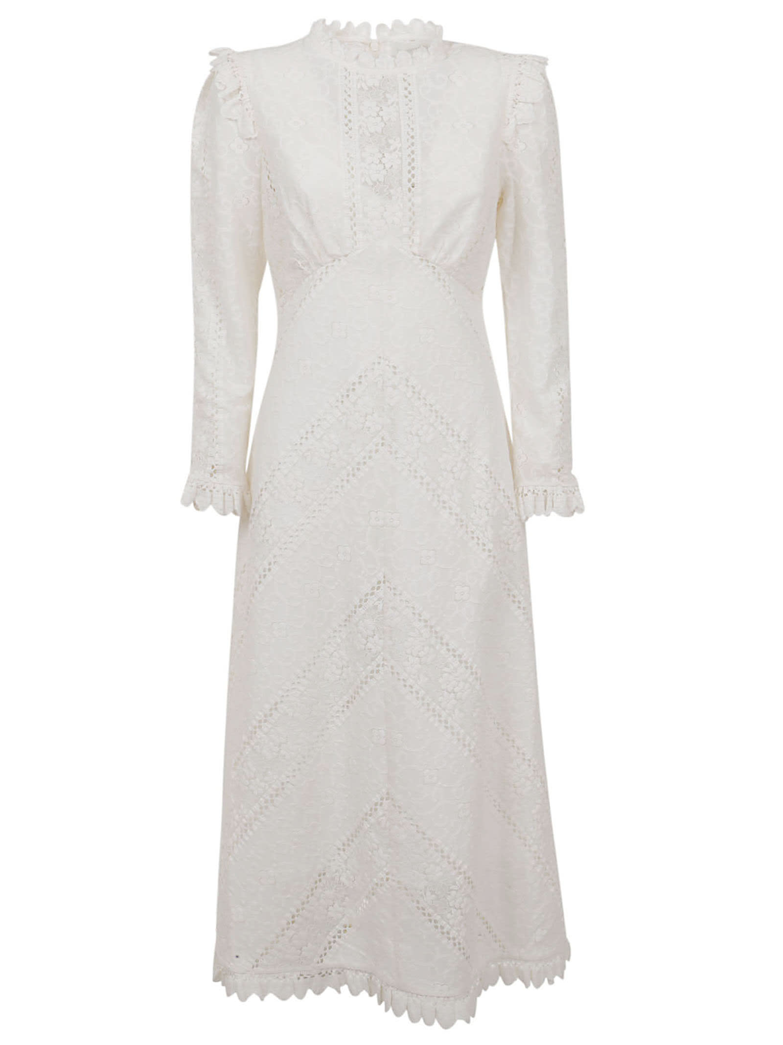 Zimmermann Brighton Panelled Lace Dress 