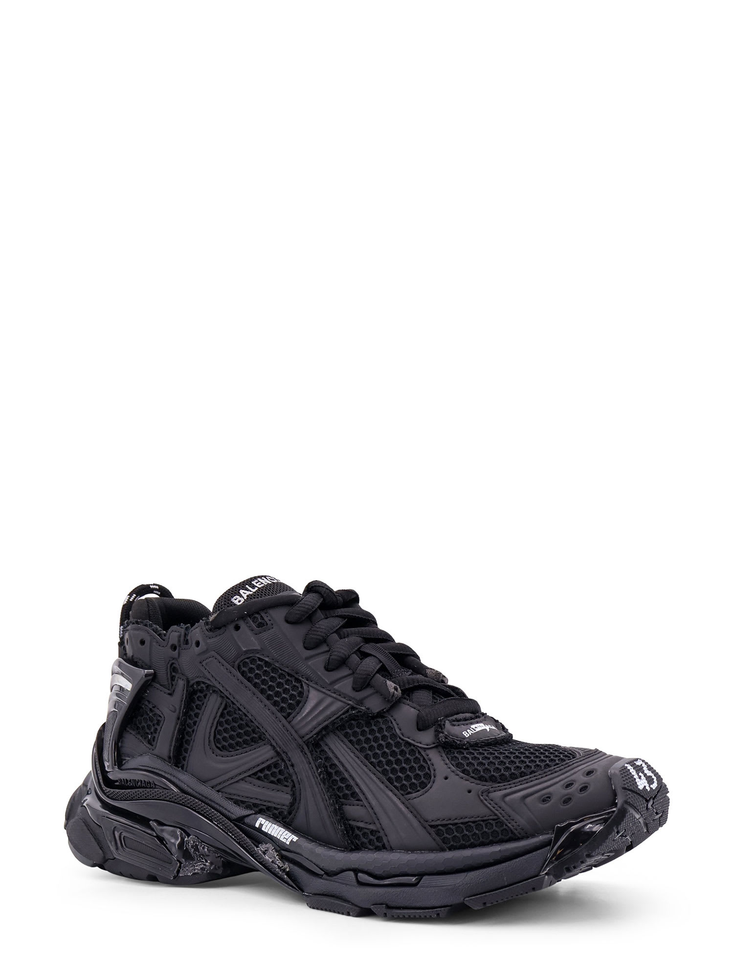 Shop Balenciaga Runner Sneakers In Black