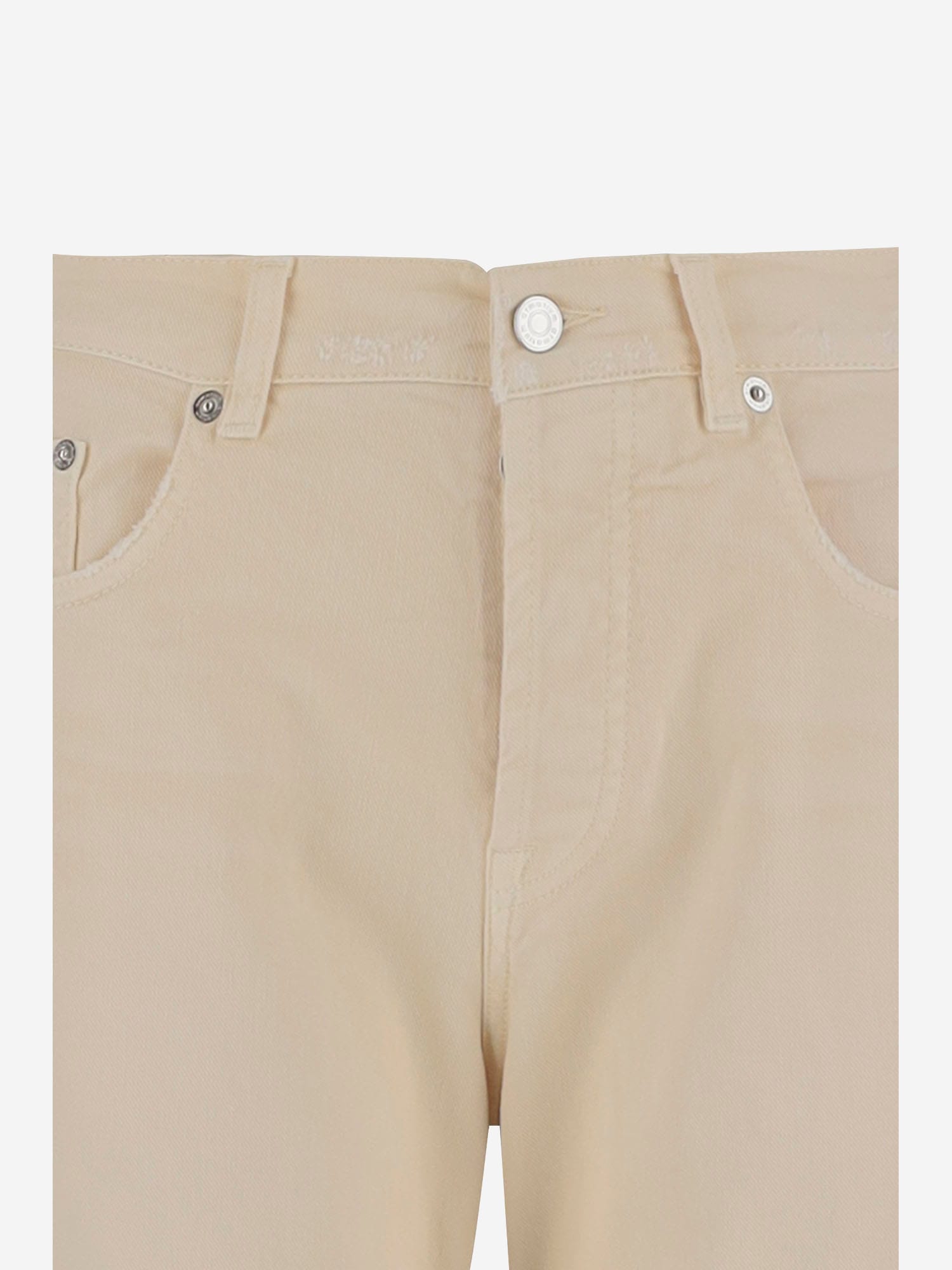 Armarium White Cotton Denim Jeans In White