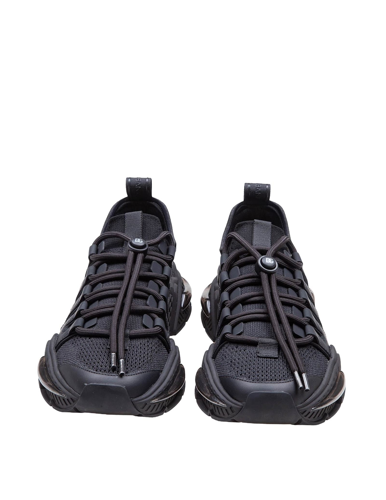 Shop Dolce & Gabbana Airmaster Sneakers In Black Nylon In Black / Black