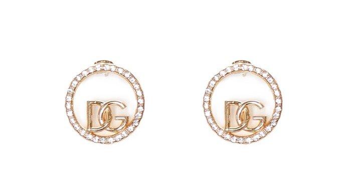 Dolce & Gabbana Dg Logo Embellished Hoop Earrings