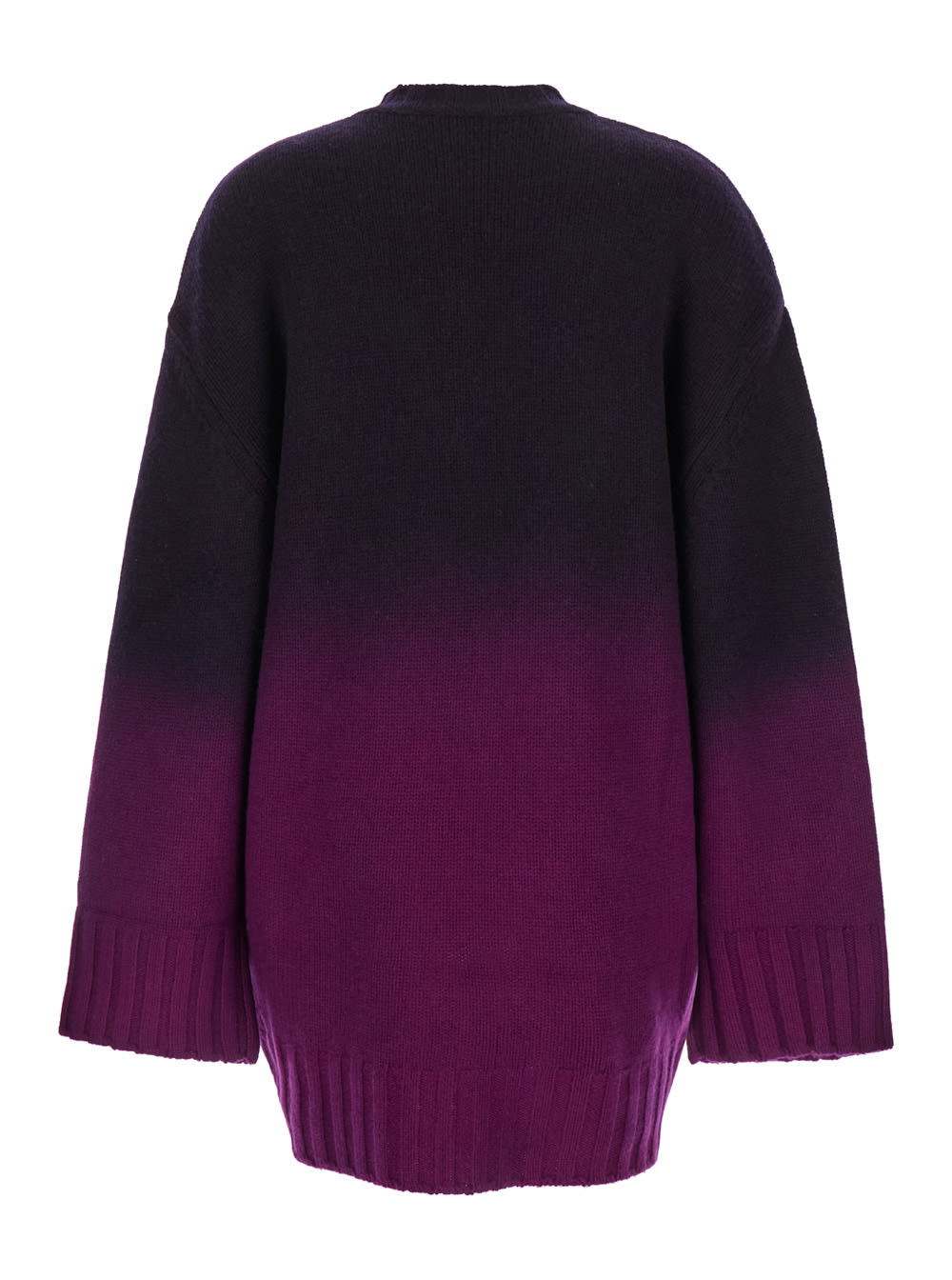 Shop Attico Purple Shade Oversize Sweater In Wool And Cashmere Woman In Bordeaux