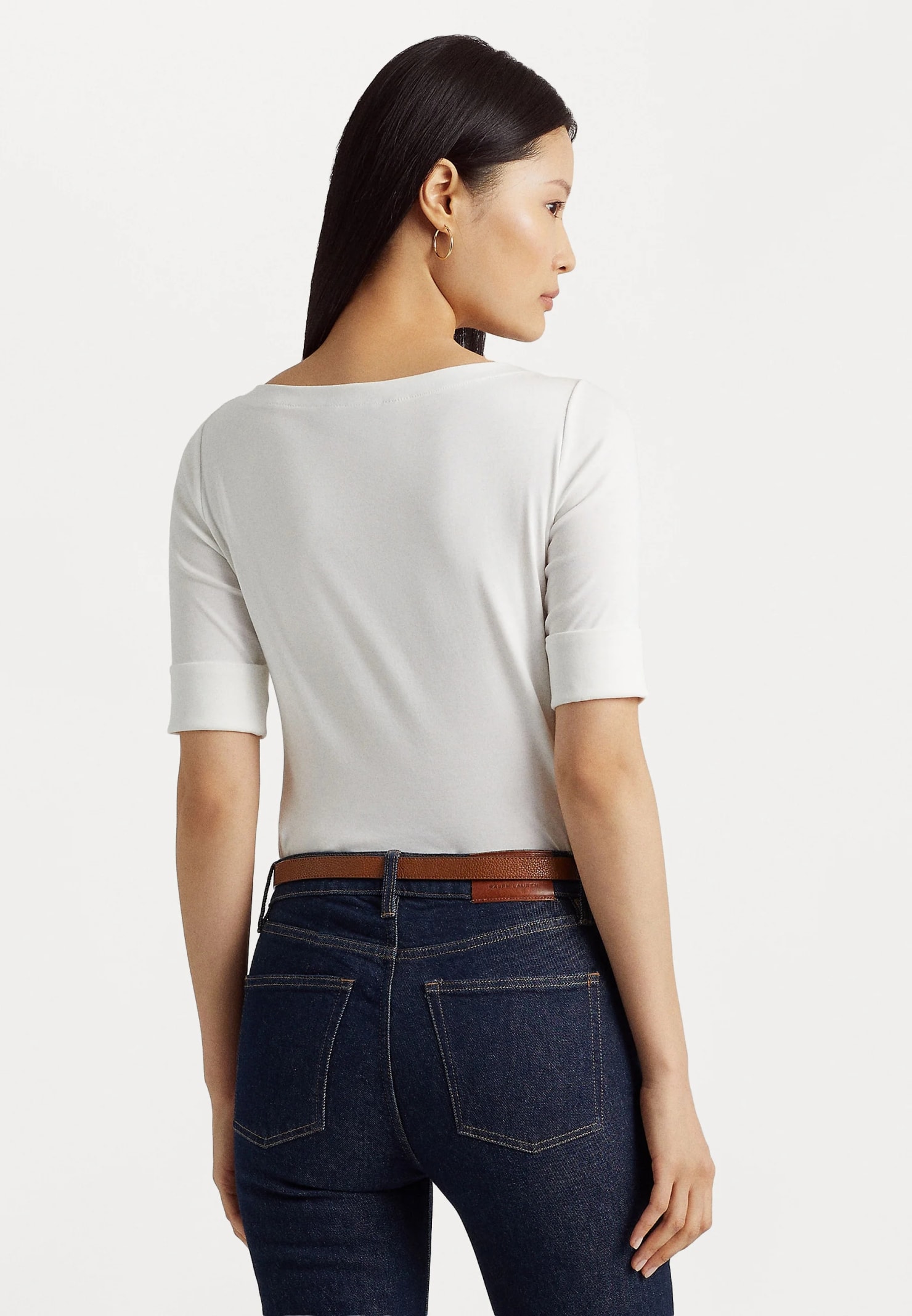 Polo Ralph Lauren Judy Elbow Sleeve Knit In White