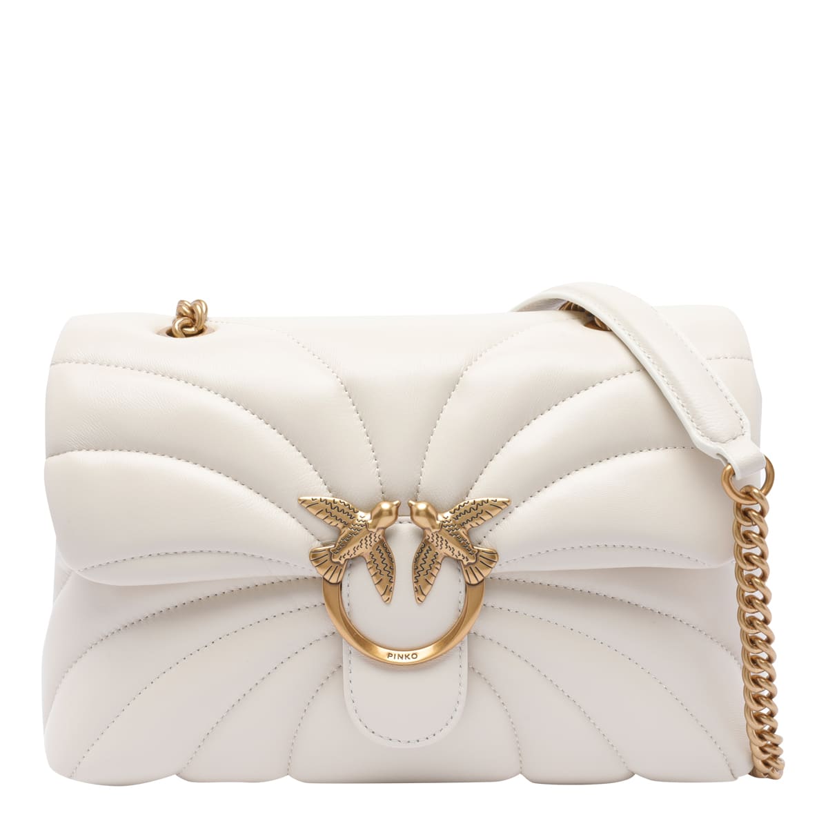 Pinko Classic Love Bag Puff Shoulder Bag In White
