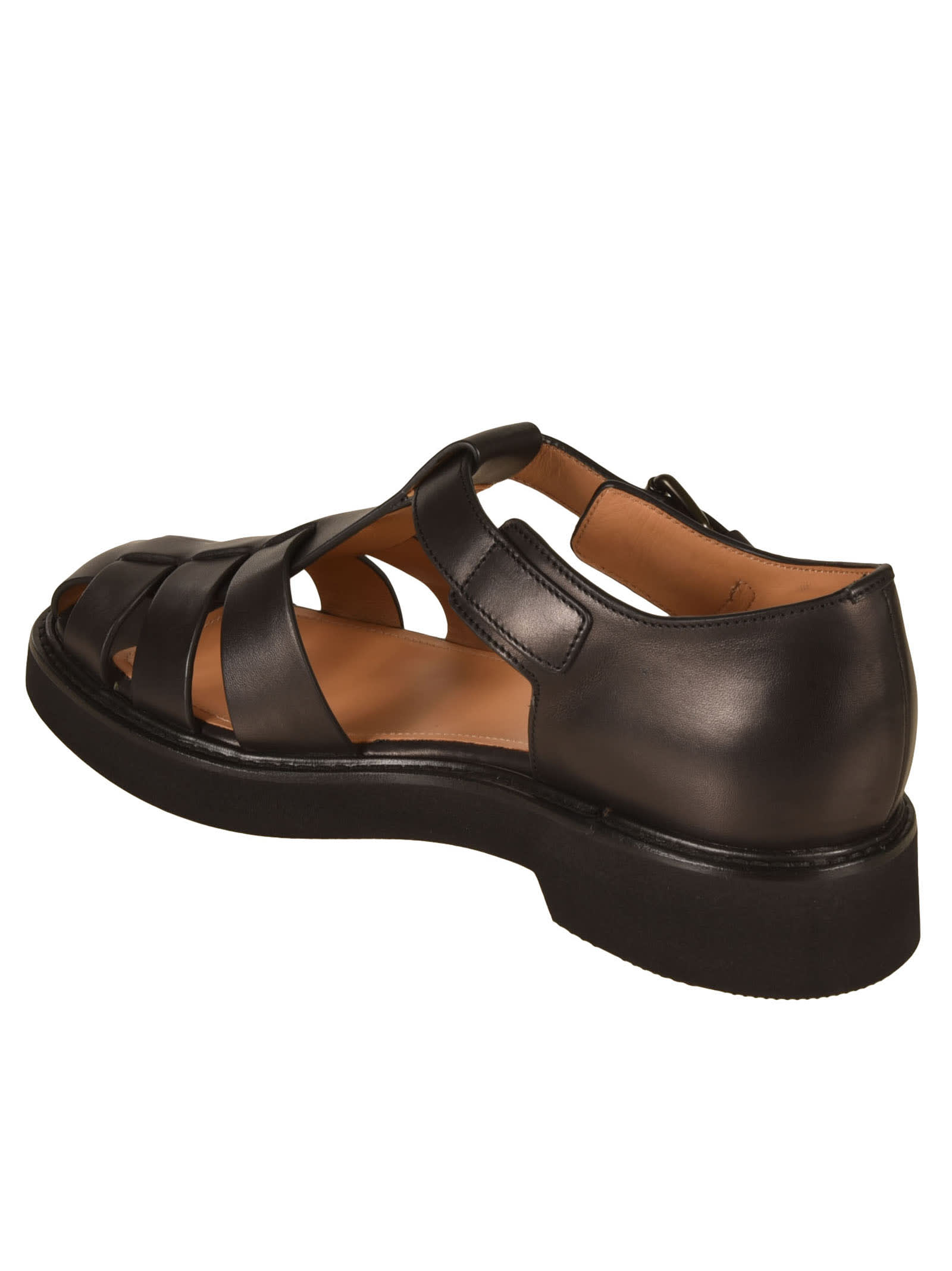Shop Church's Hove Leather Sandals In Black