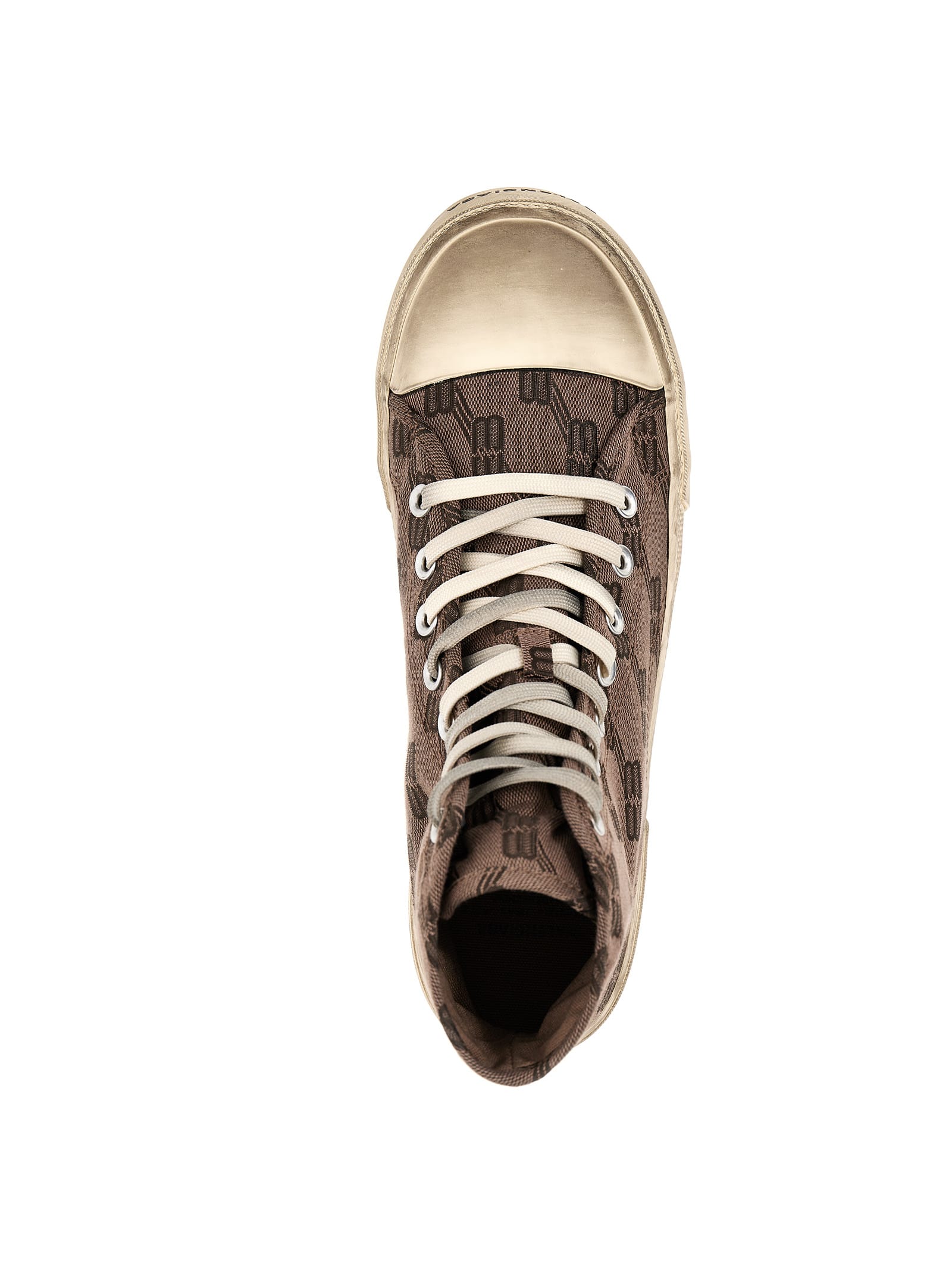 Shop Balenciaga Sneaker Paris High Top In Brown