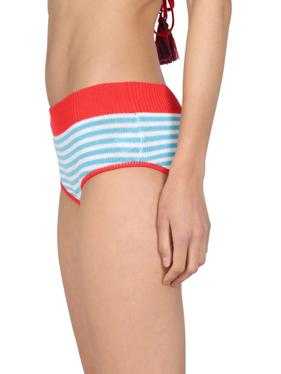 Shop Gallo Striped Bikini Briefs In Multicolour