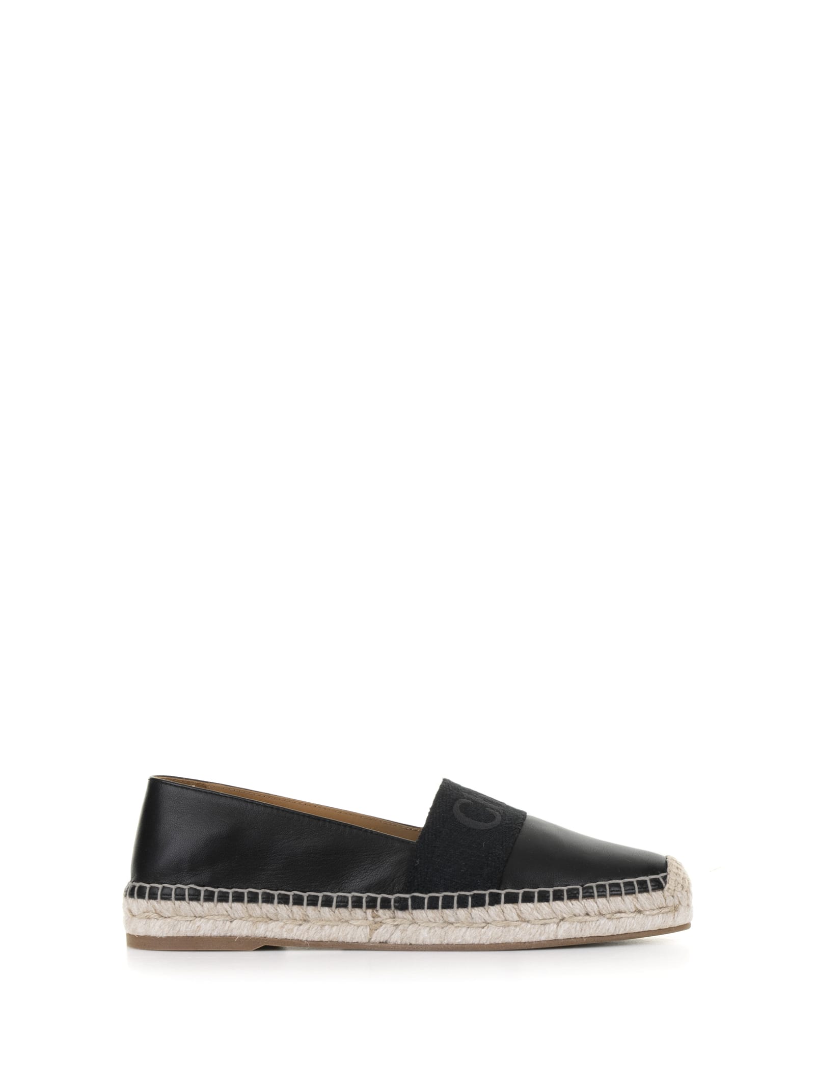 Shop Chloé Piia Espadrilles In Leather In Black