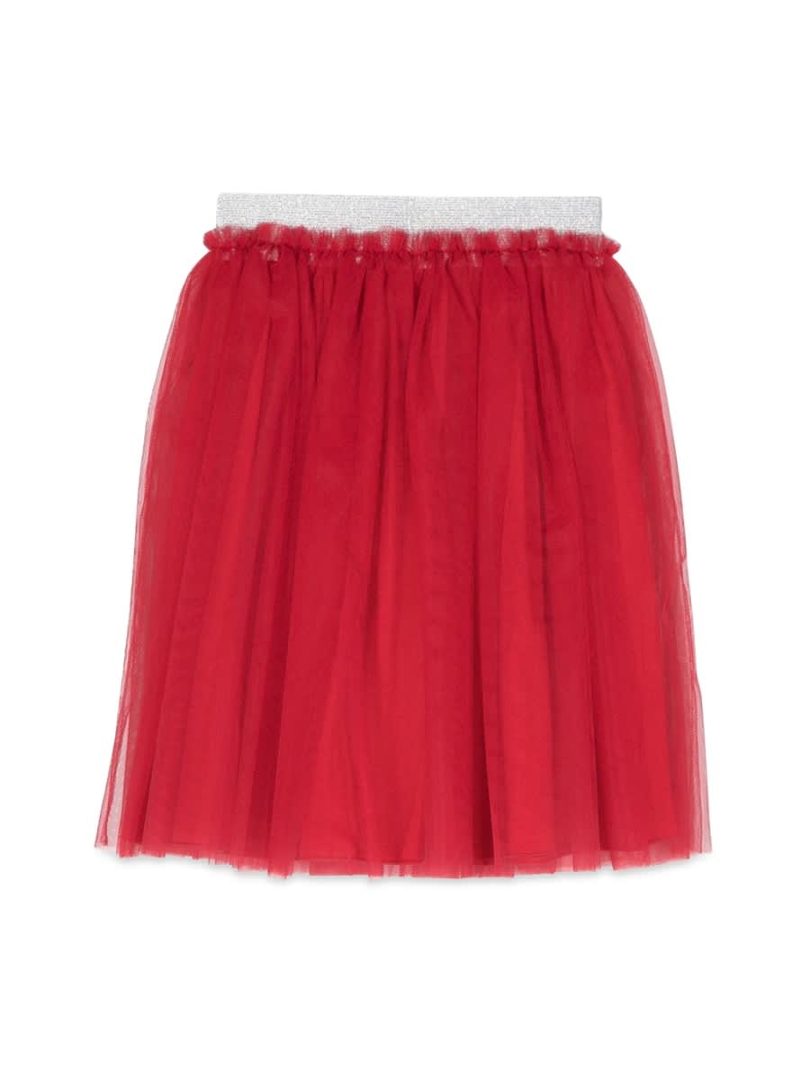 Shop Il Gufo Tulle Skirt In Red