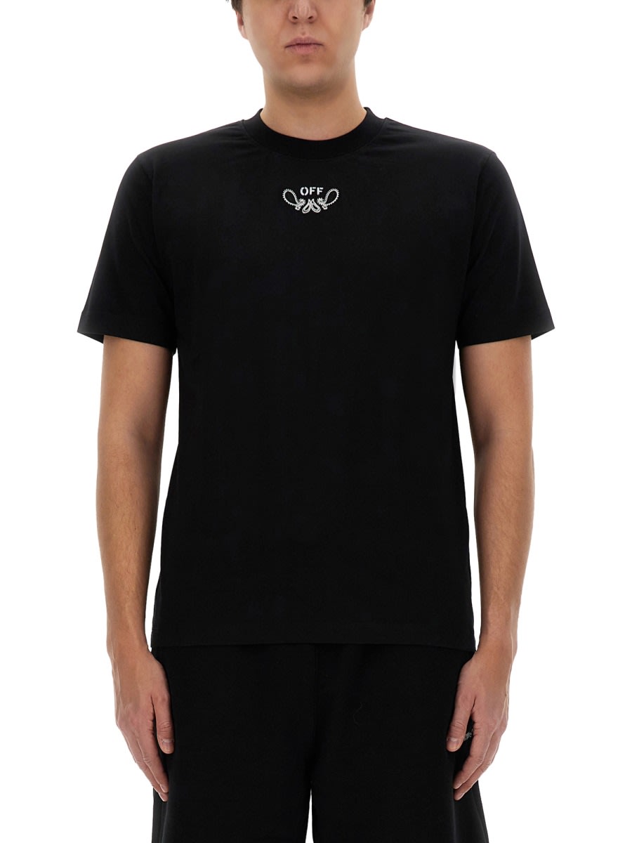 Shop Off-white Bandana Pattern T-shirt In Black