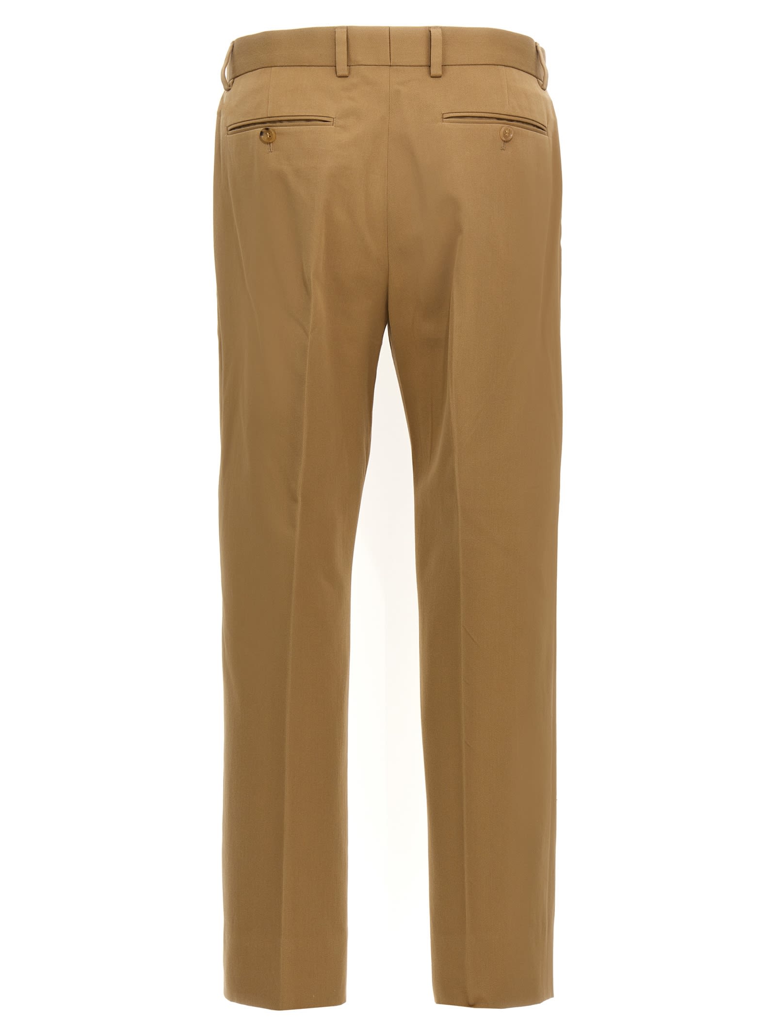 Shop Gucci Nastro Web Pants In Beige