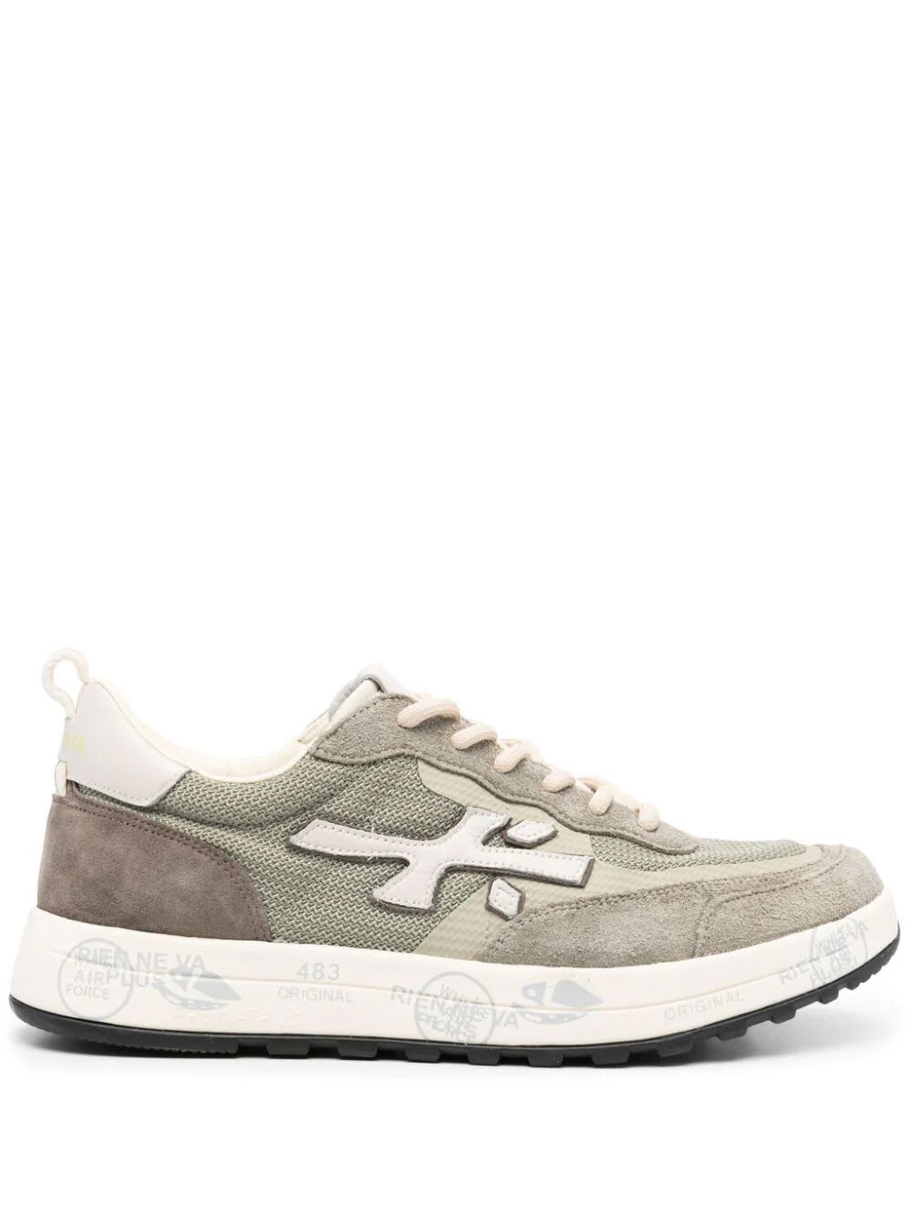 Premiata Nous City Logo Trainers In Military