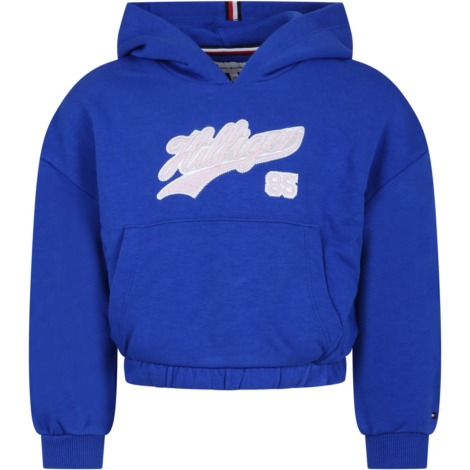 Tommy Hilfiger Kids' Light Blue Sweatshirt For Girl With Logo Print