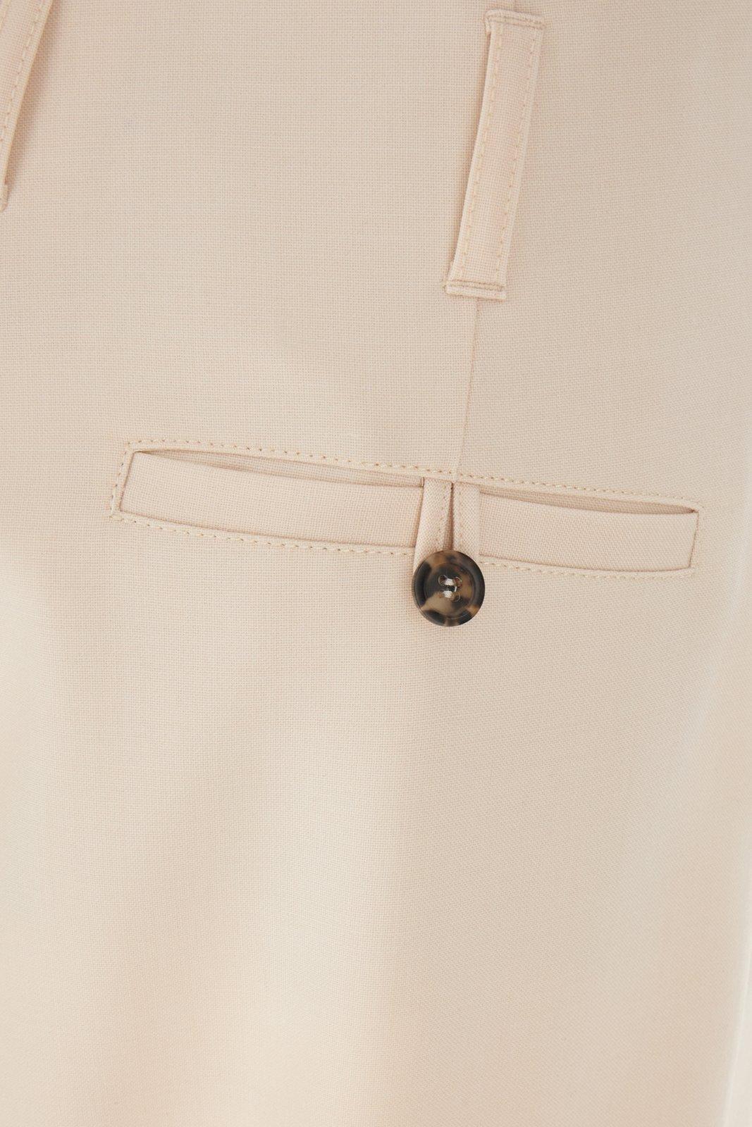 Philosophy Di Lorenzo Serafini Pastel Pink Stretch Polyester Blend Pant In Avorio