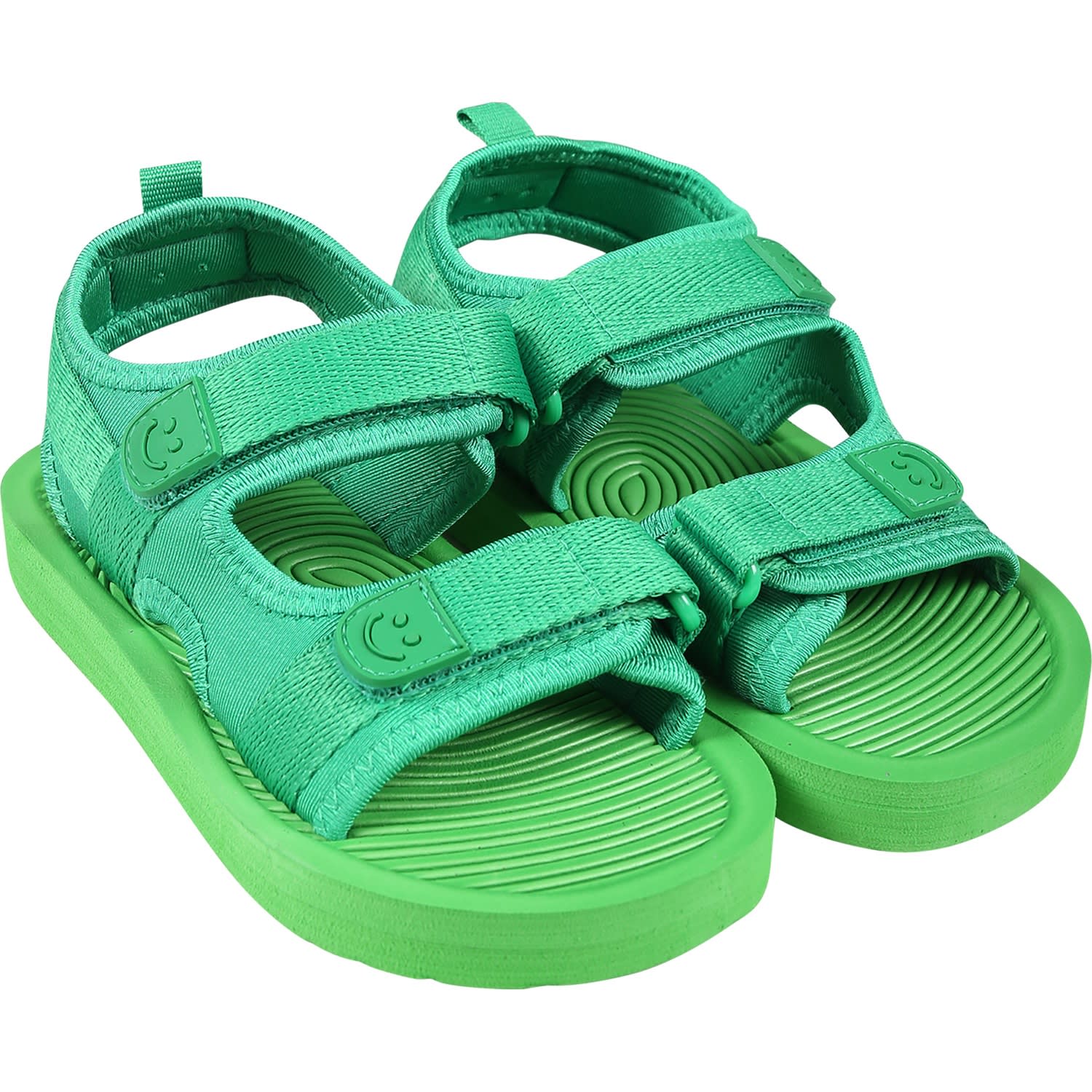 Shop Molo Green Sandals For Kids With Logo