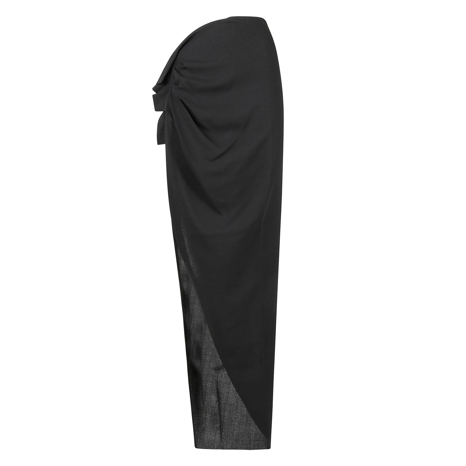 RICK OWENS EDFU ASYMMETRIC MAXI SKIRT 