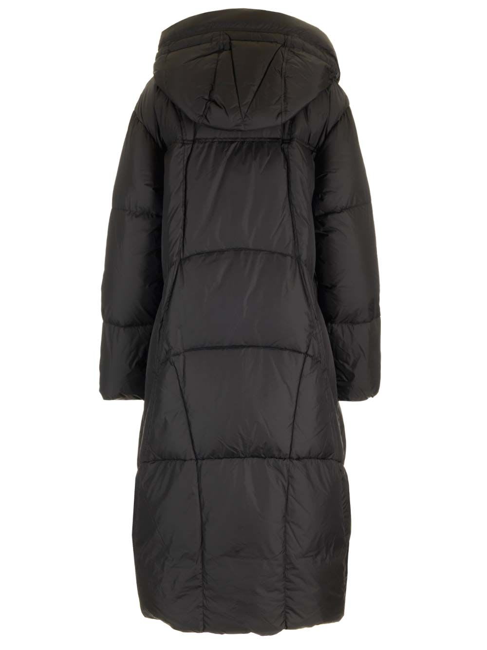 Shop Parajumpers Liu Extra Long Down Jacket In Black