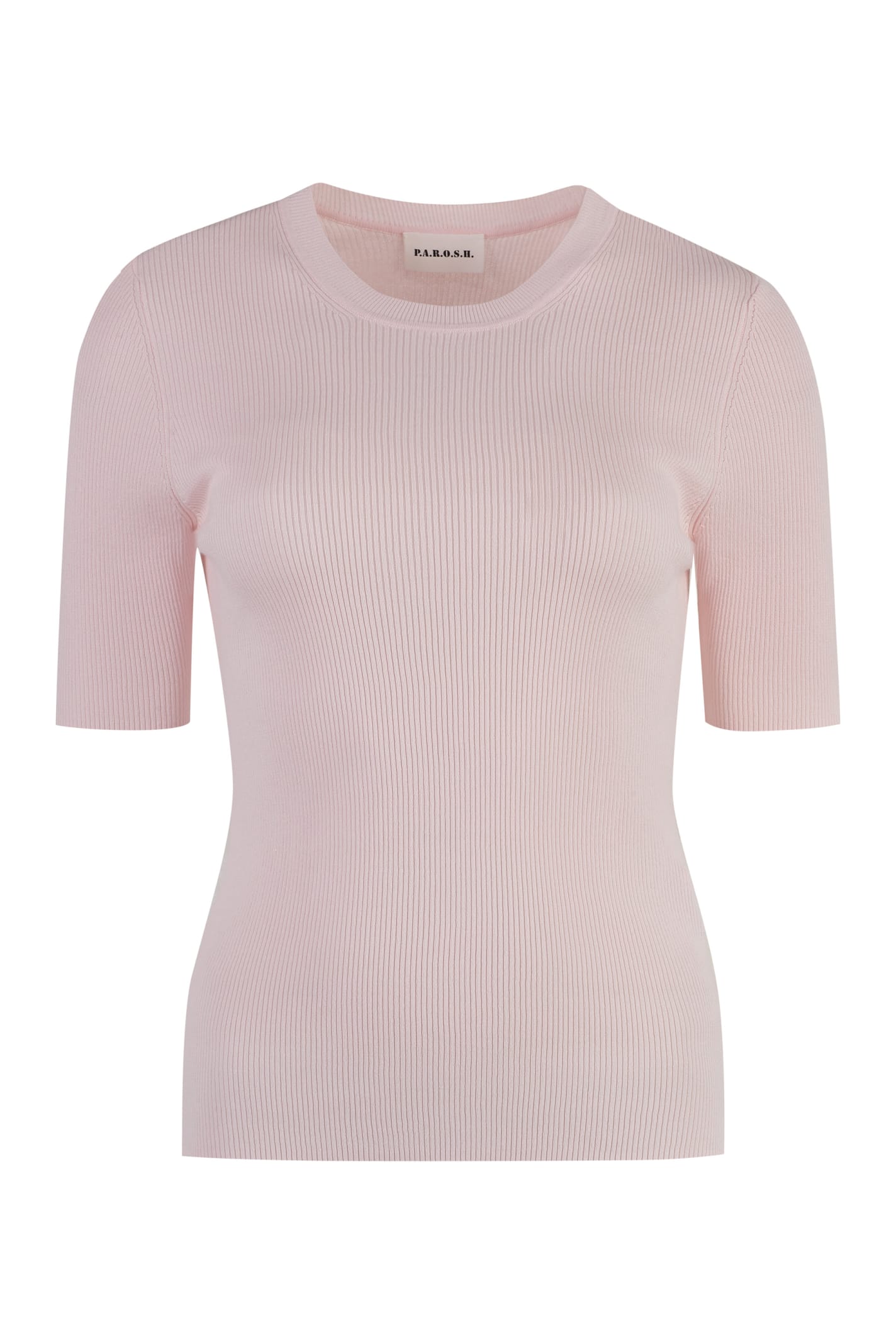 Shop P.a.r.o.s.h Cotton Knit T-shirt In Pink