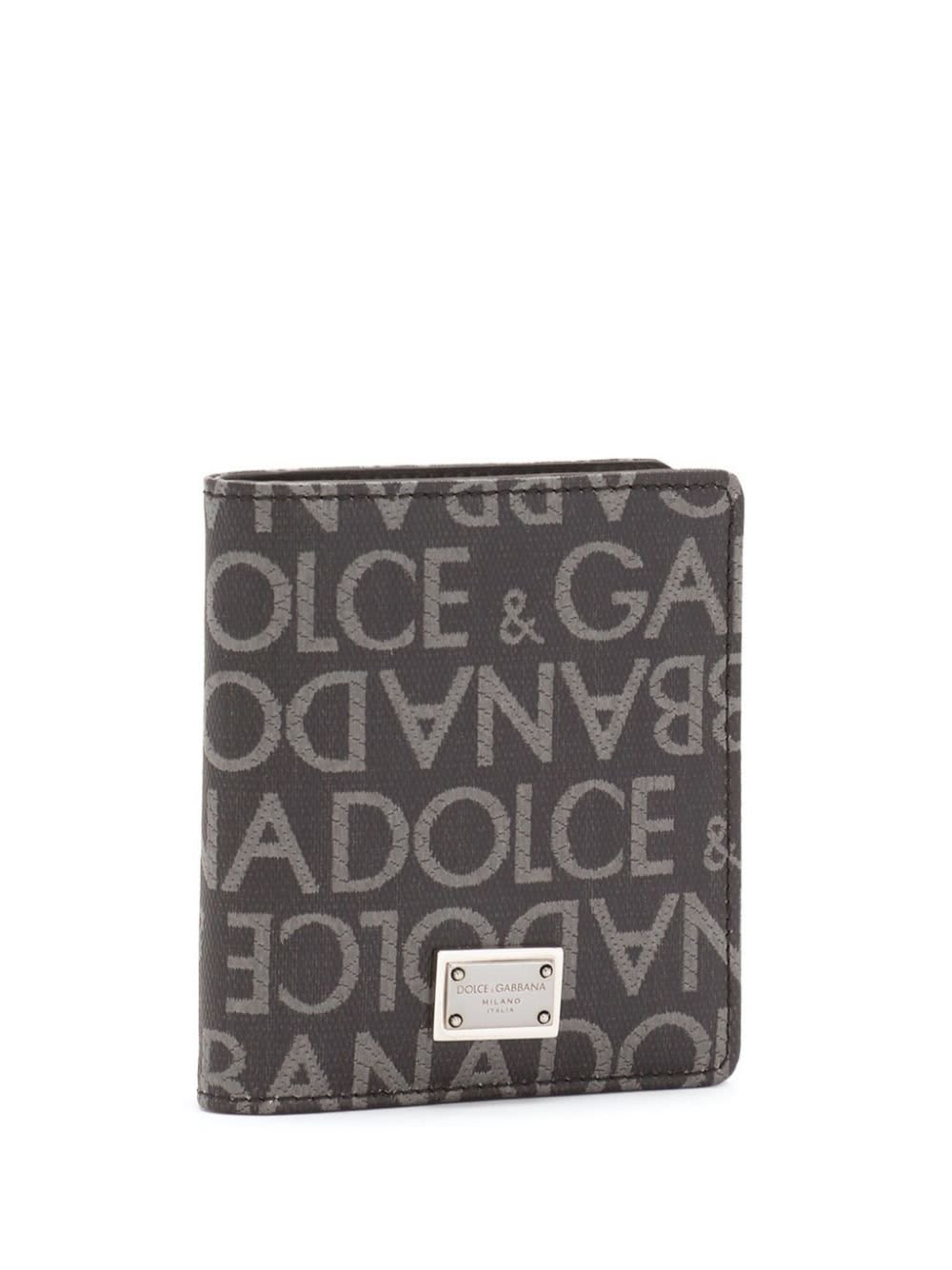 Shop Dolce & Gabbana Coated Jacquard Bifold Card Holder