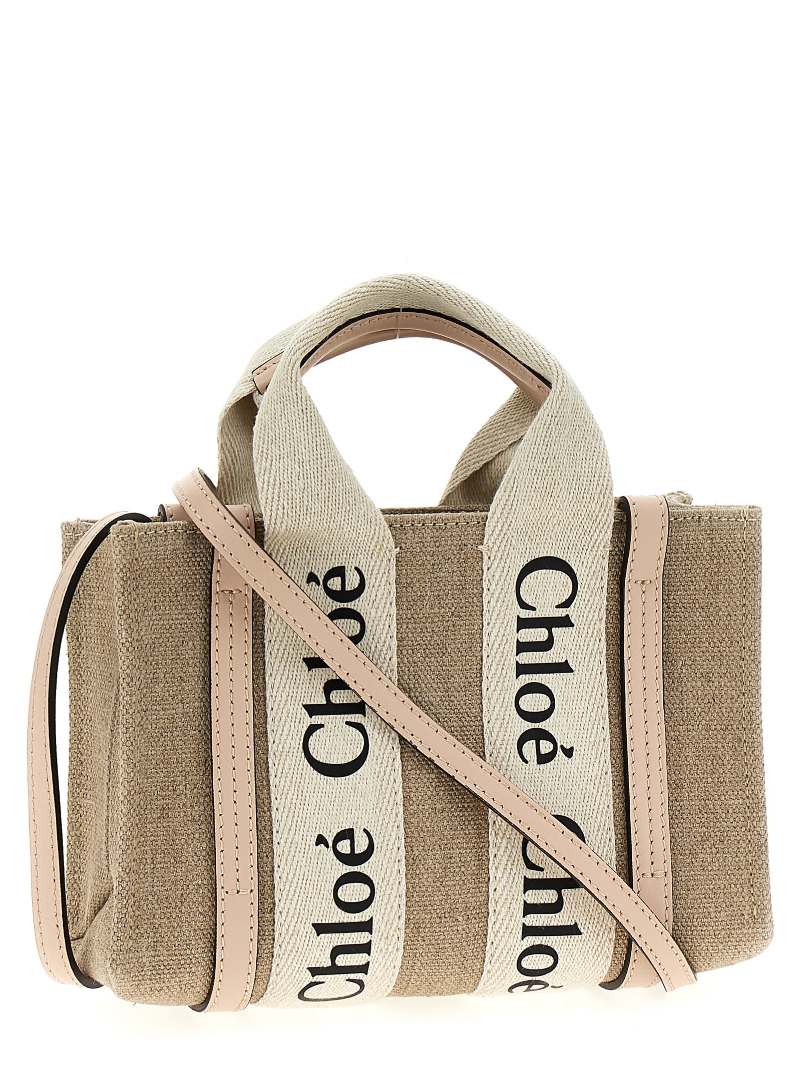 Chloé Woody Hand Bags Pink In Pink
