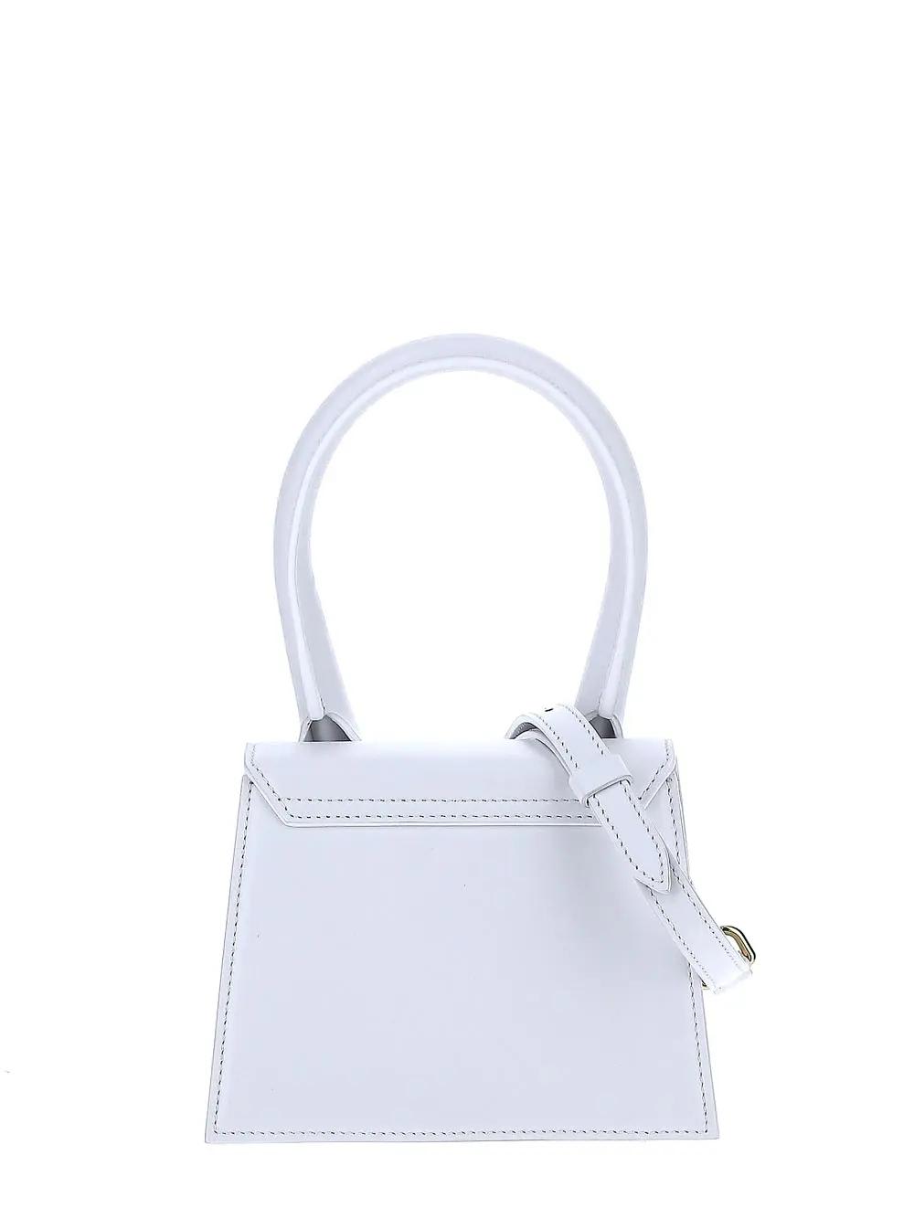 Shop Jacquemus Le Chiquito Moyen Handbag In 100 White