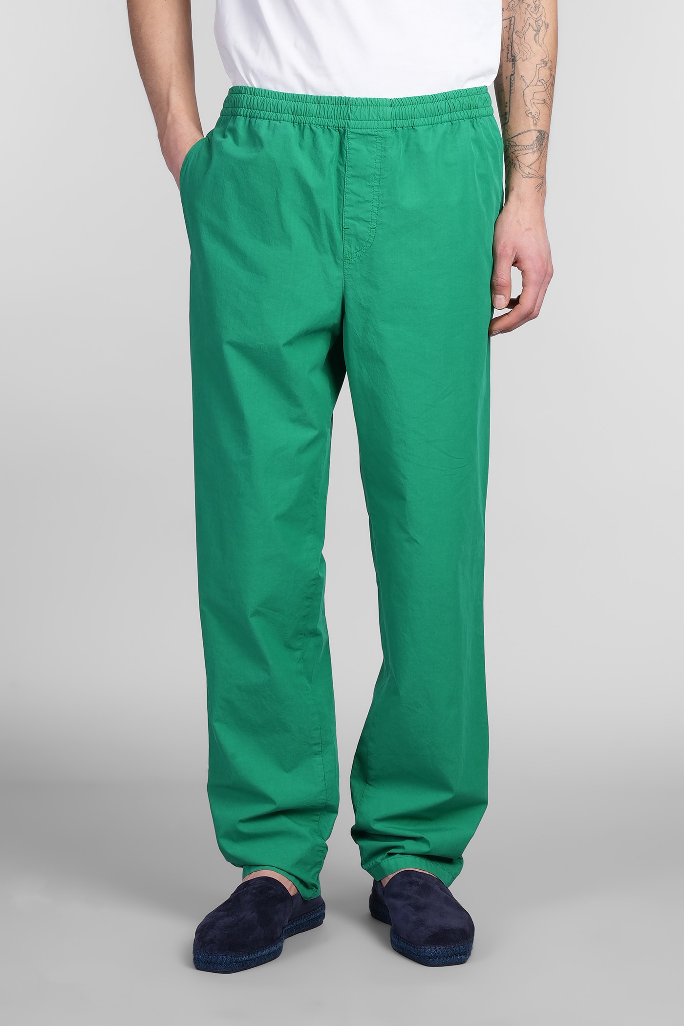 Ventura Pants In Green Cotton