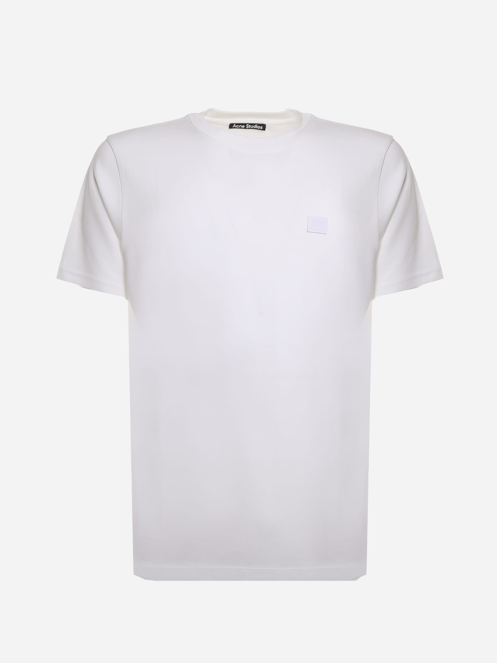 ACNE STUDIOS ORGANIC COTTON T-SHIRT WITH LOGO PATCH,11799035