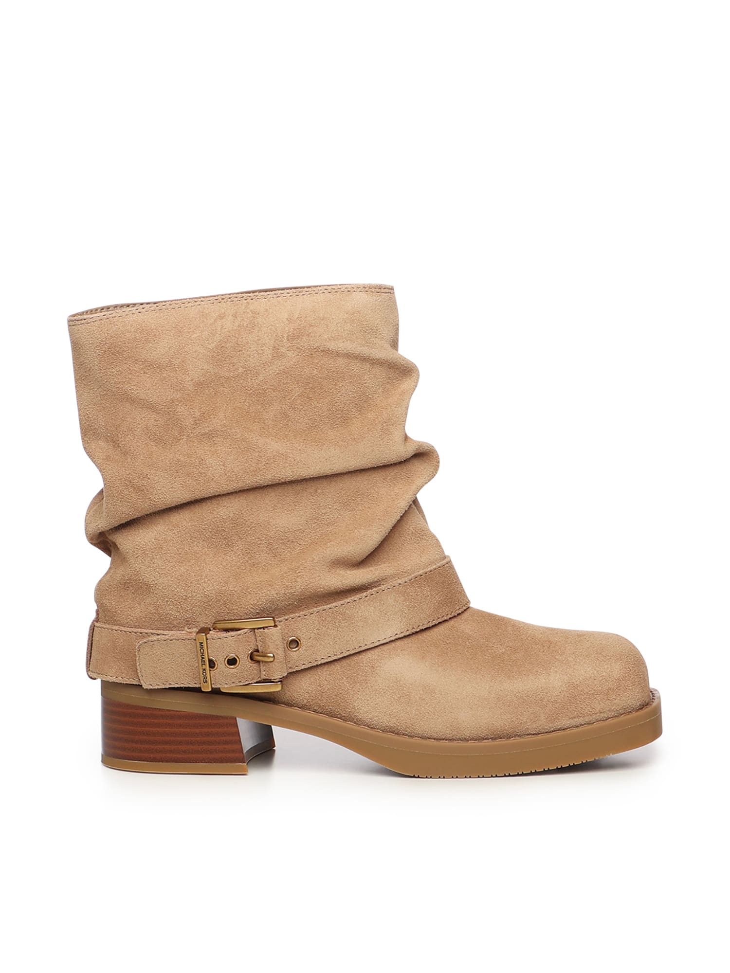 Michael Michael Kors Colby Leather Ankle Boot In Brown