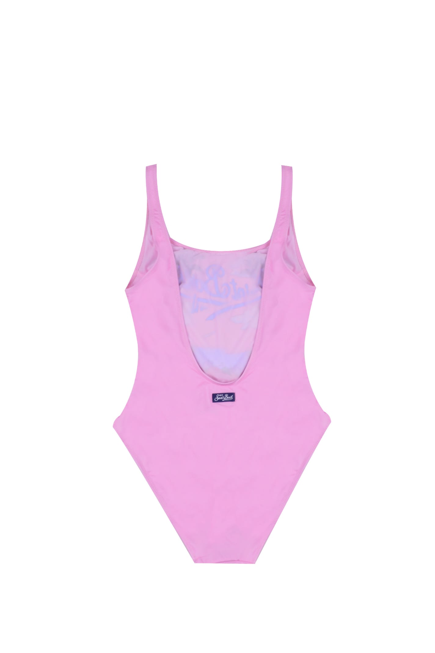 Shop Mc2 Saint Barth One Piece Swimsuit With Floreal Print In Rose