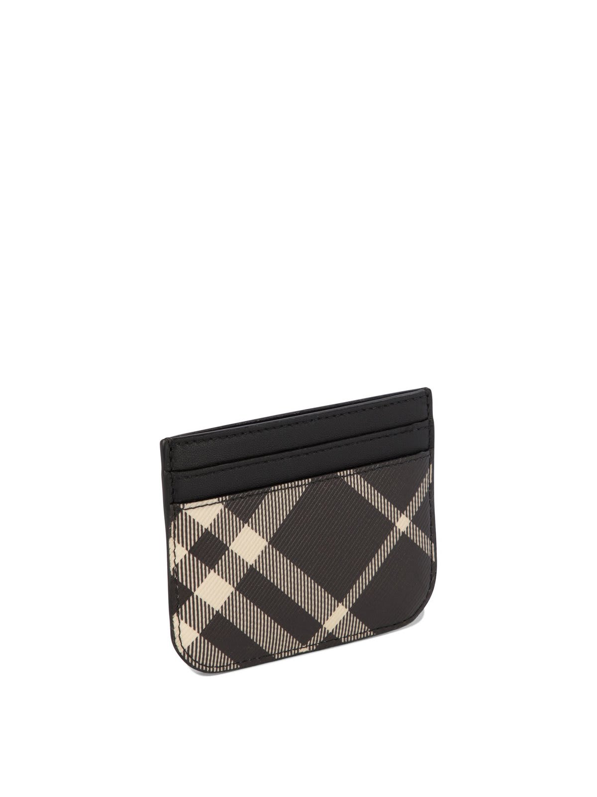 Shop Burberry Vintage-check Printed Curved Corners Cardholder In Nero