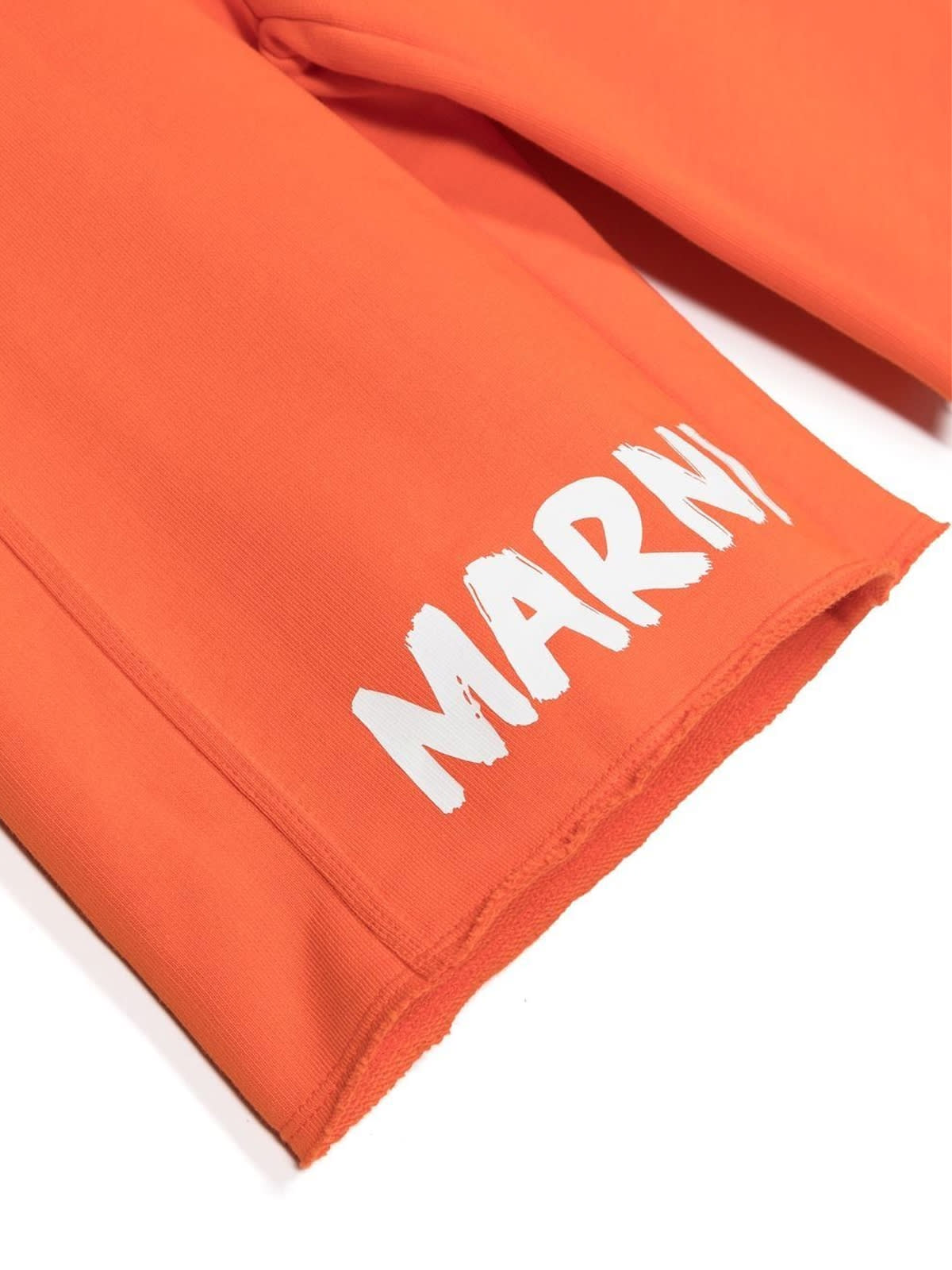 Shop Marni Mp34u Logo Track Shorts In Orange