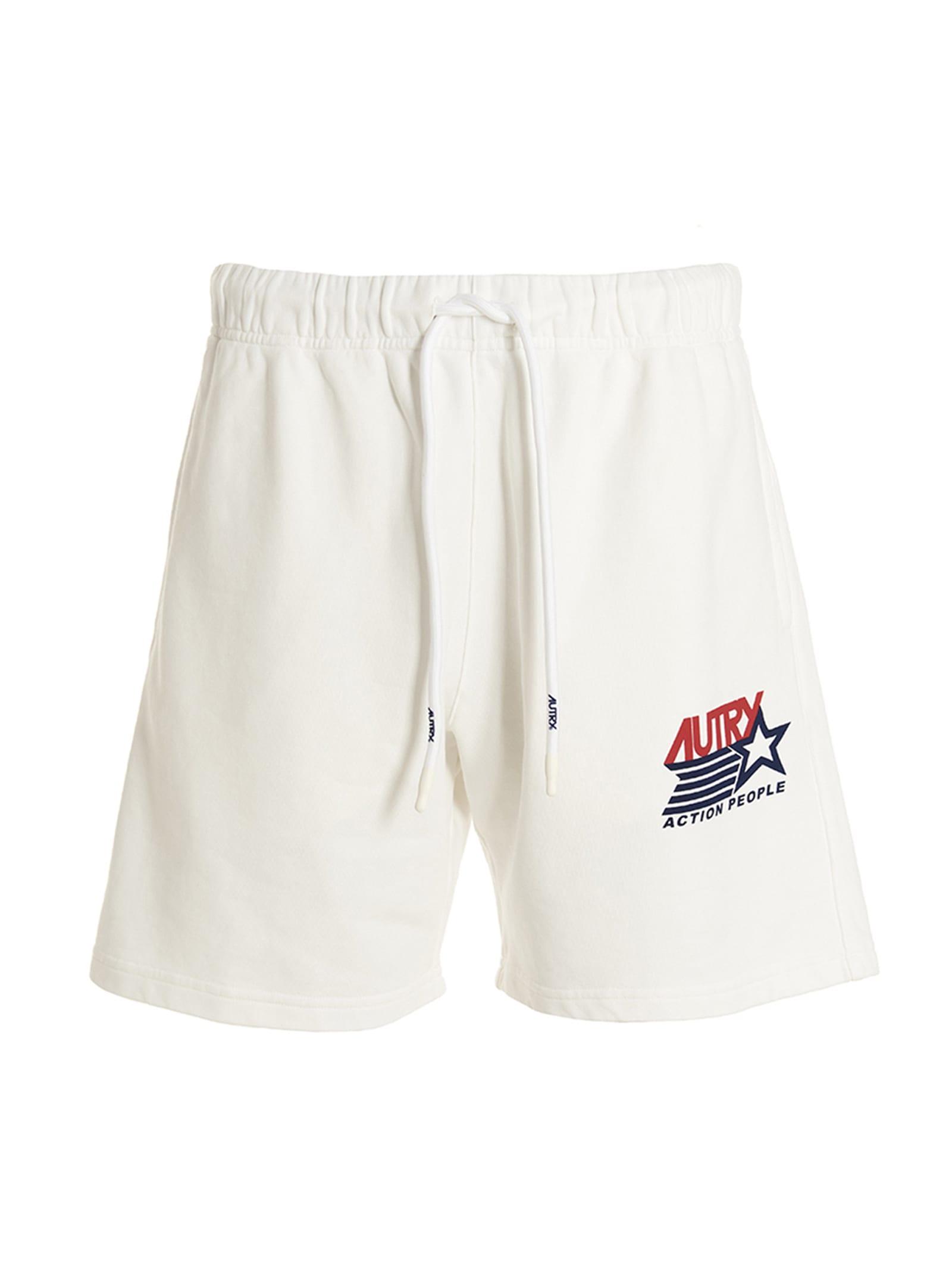 Shop Autry Logo Bermuda Shorts In White