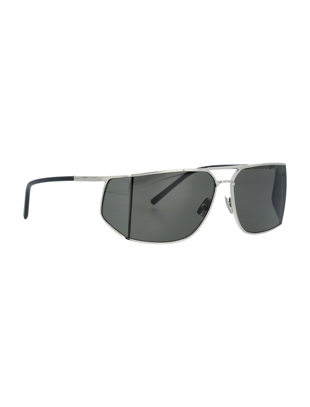 Saint Laurent Adjustable Metal Frame Sunglasses With Dark Lenses